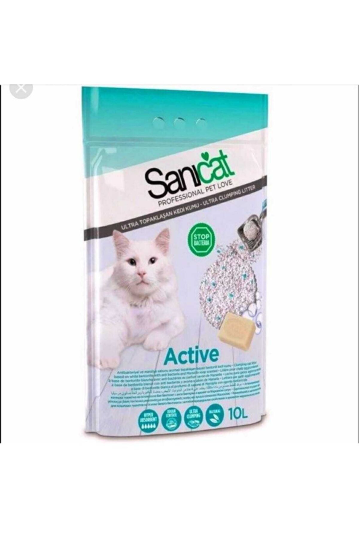 Sanicat Active Marsilya Sabunu Kokulu Kedi Kumu 10 Lt