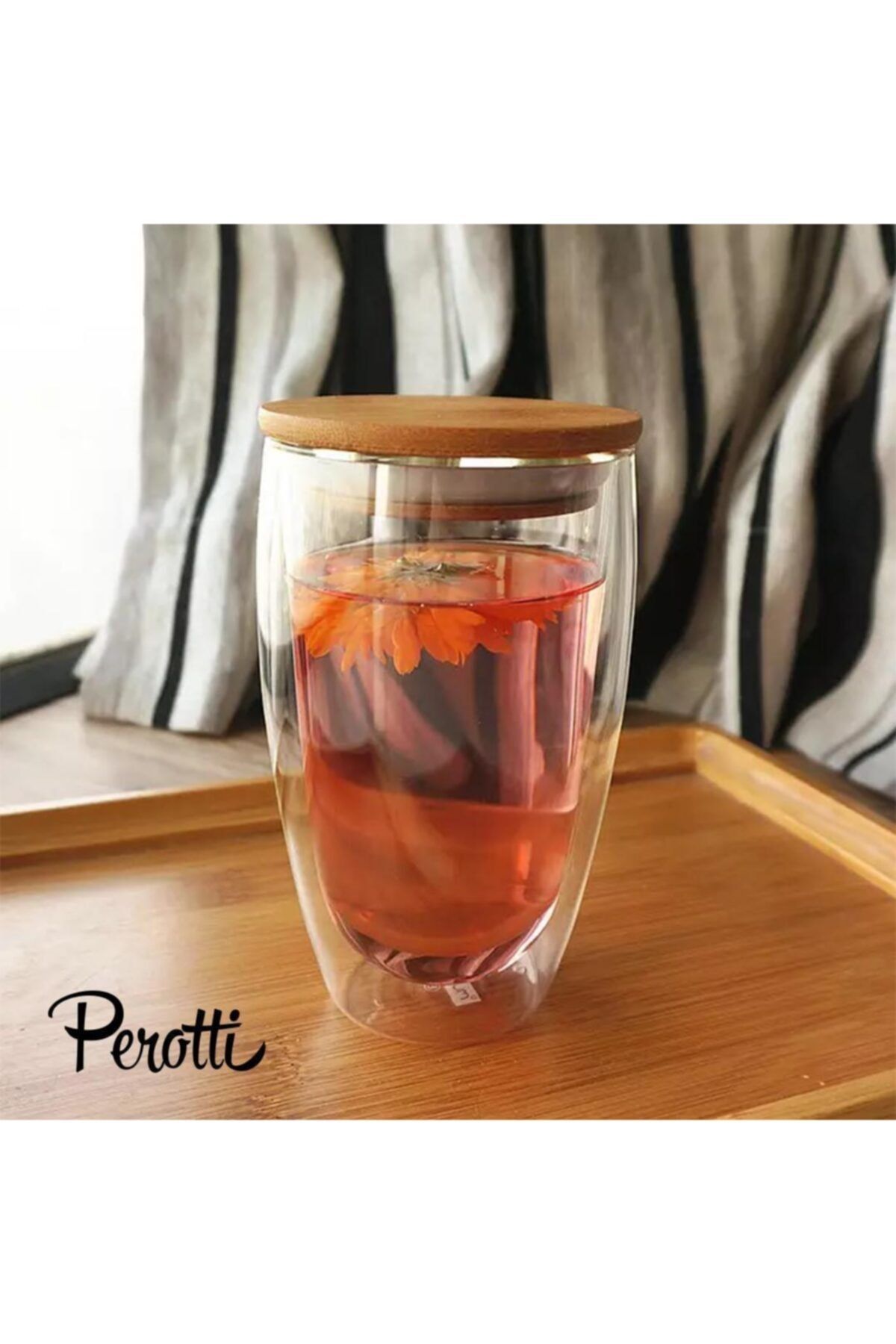 Perotti Çift Cidarlı 350ml Kapaklı Bardak 12462 Fma02141