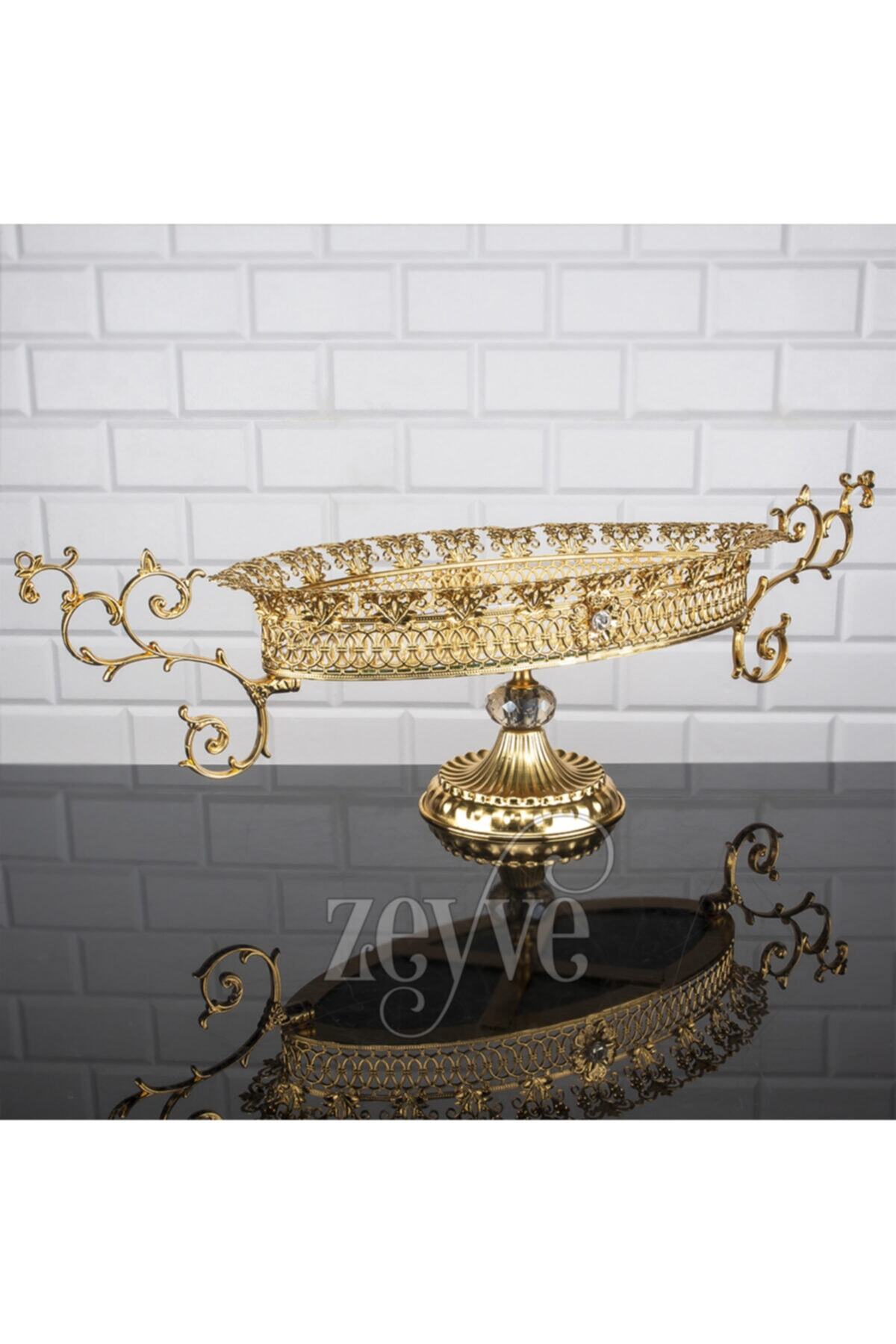 Zeyve Lulu Oval Gondol Büyük Boy Gold