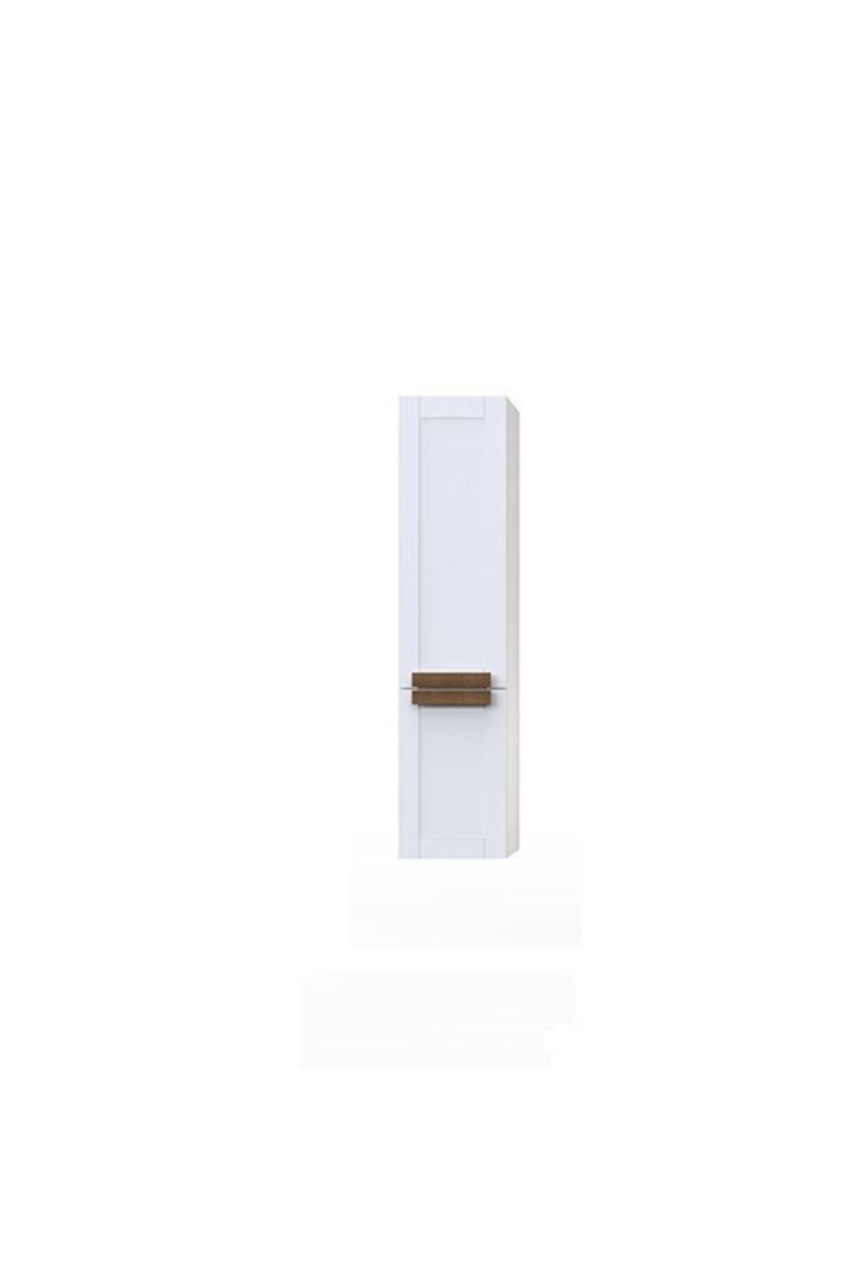 Pierre Cardin Pio Antique White Boy Dolabı Mat Beyaz Ahşap Kulplu Sol Açılır