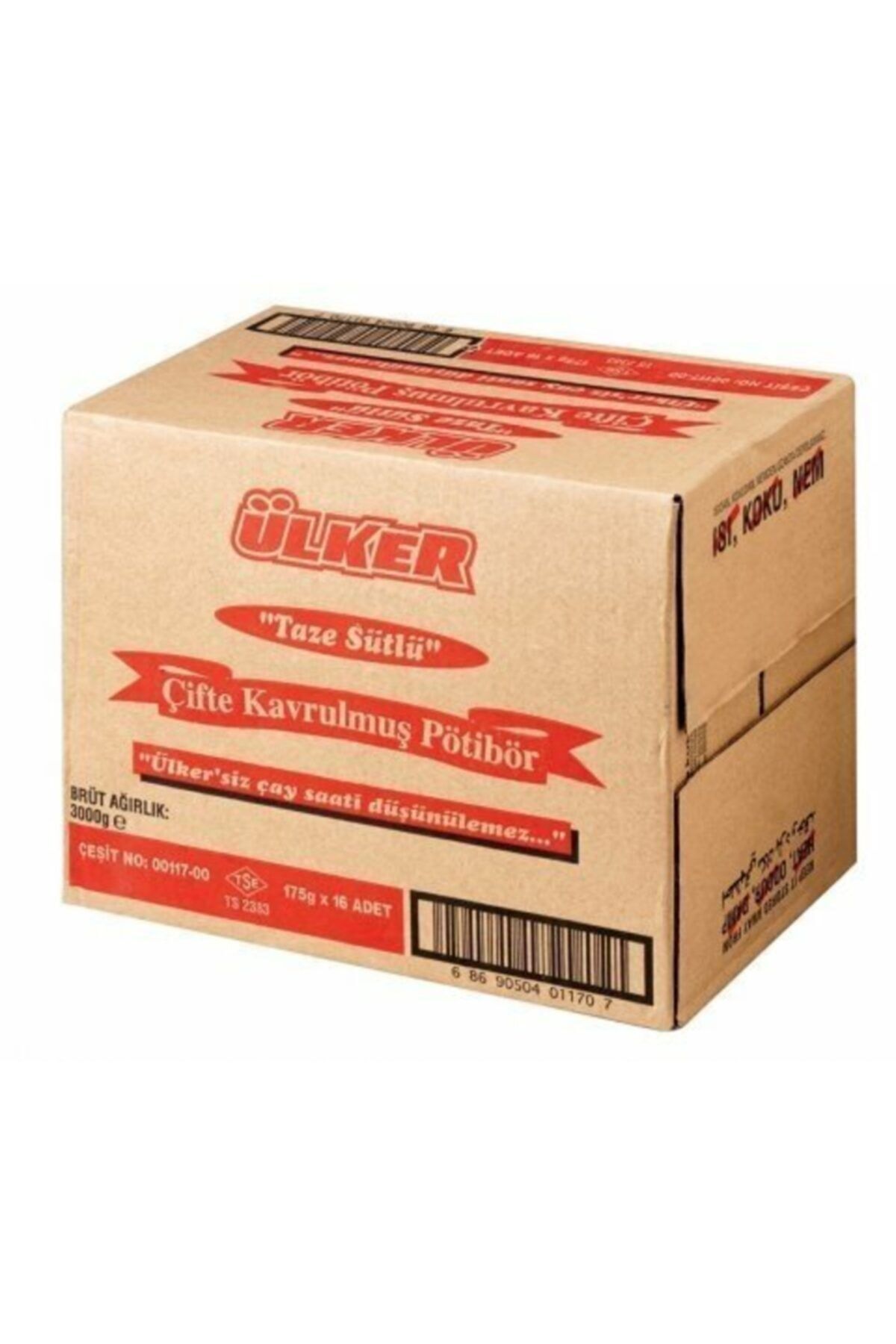 Ülker Pötibör Çifte Kavrulmuş 175 gr X 16 Adet