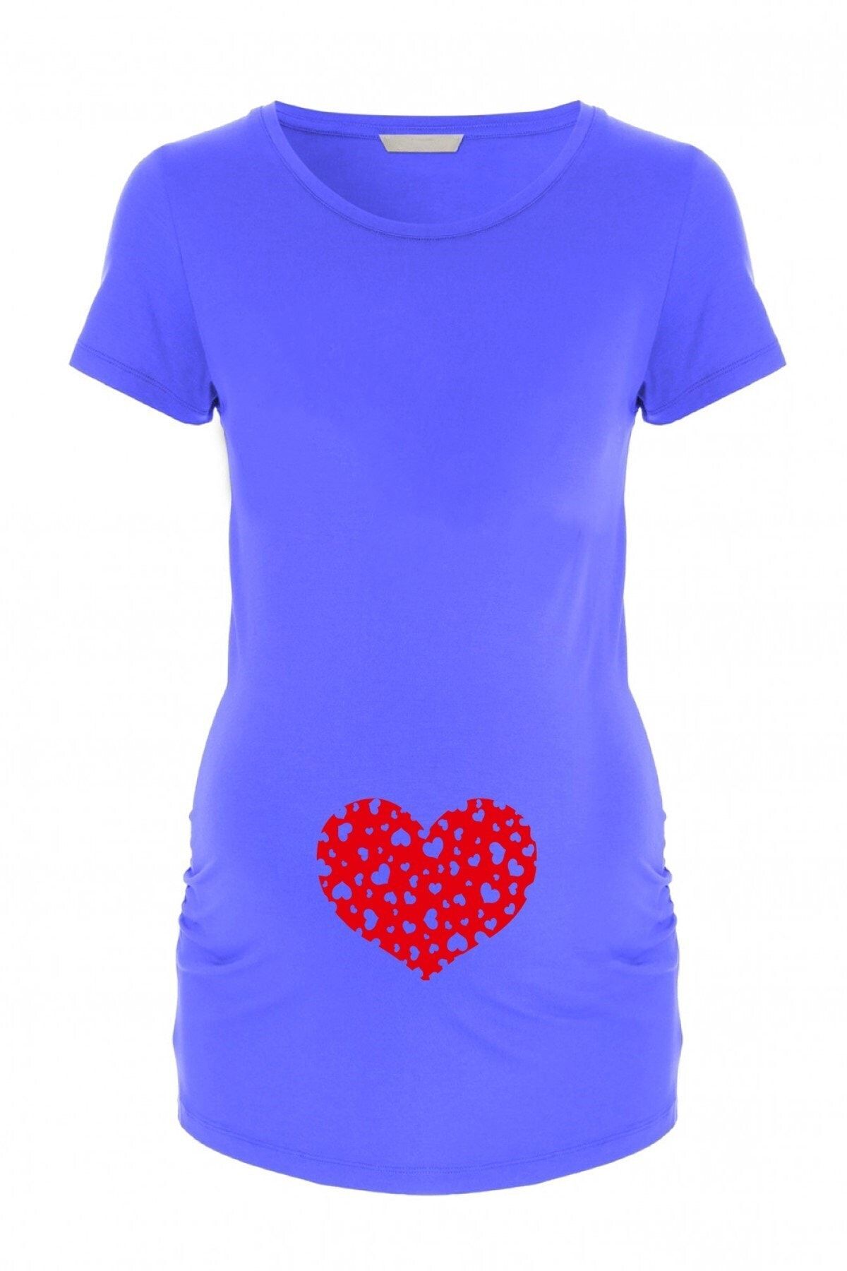 MYRA by LuvmaBelly Luvmabelly Maternity 2003_2004 Pamuklu Büyük Kalp Baskılı Hamile Tshirt