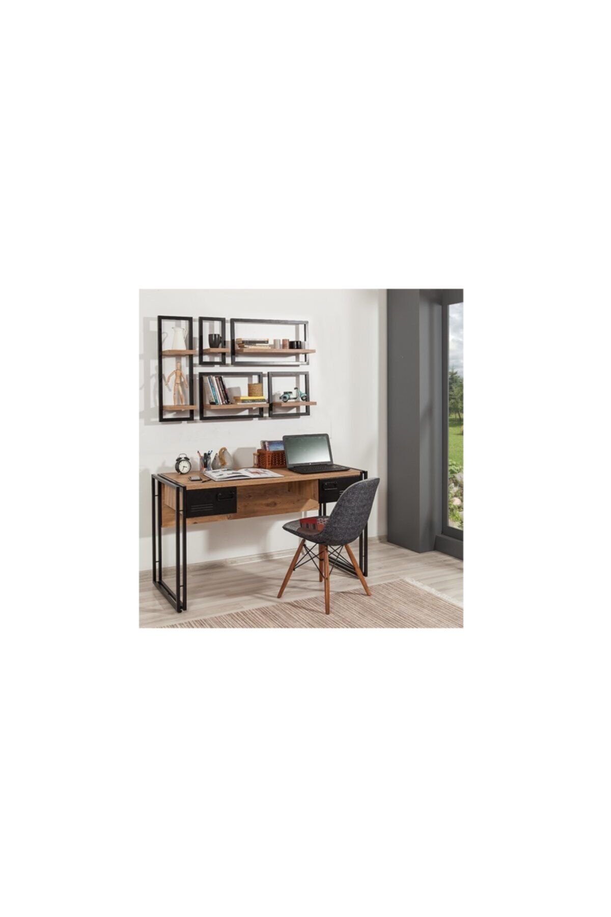 Vivense Siesta Çalışma Masası Ve Decor Raf Takım