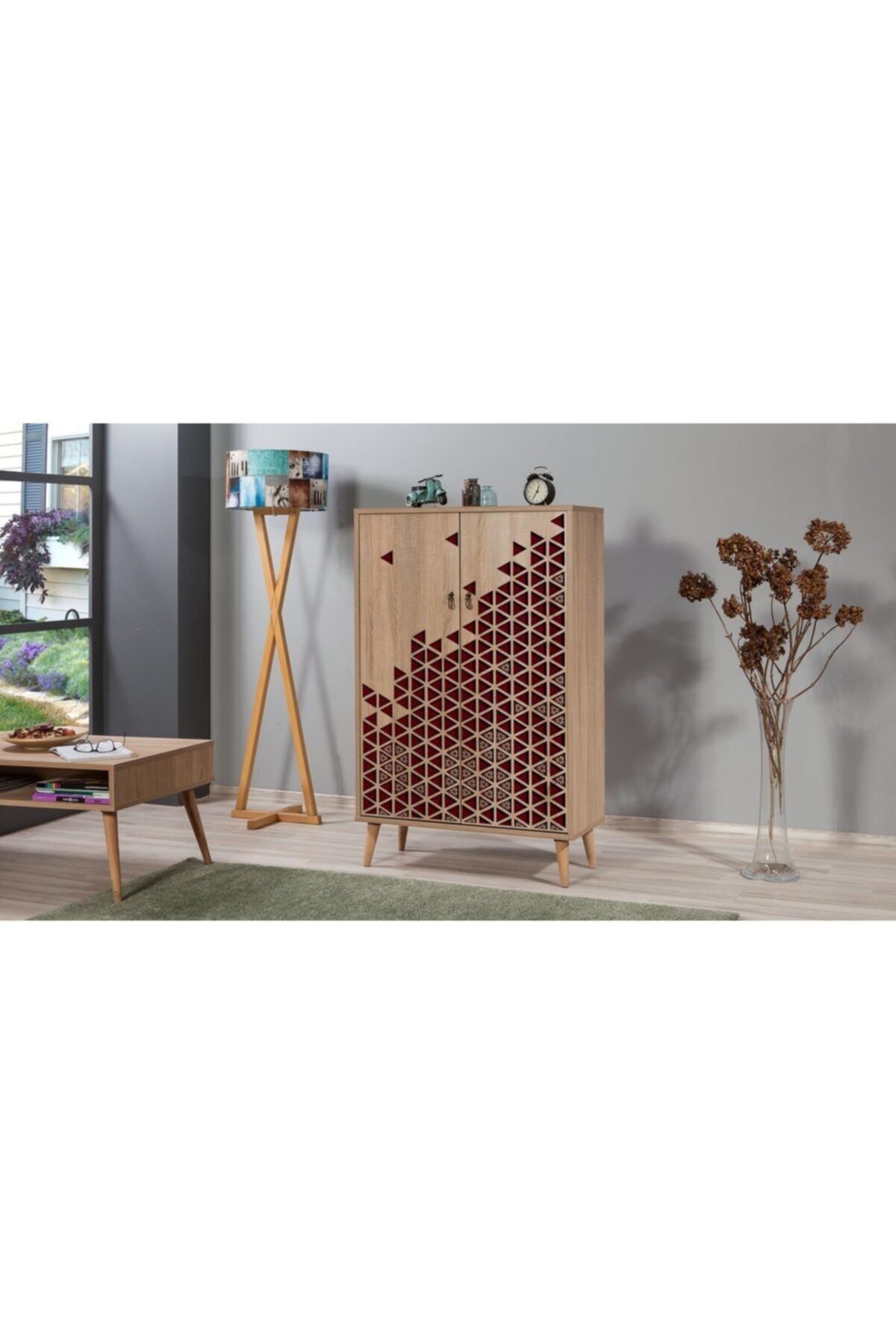 Vivense Multibox Üçgen Dolap-üçgen Bordo 122