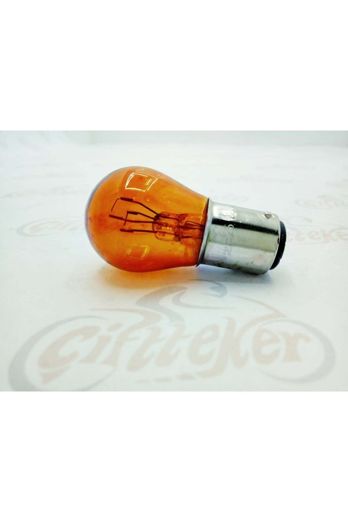 Universal 12v 10*5 Çift Duyu Şaşı Tırnak Ampül Sarı
