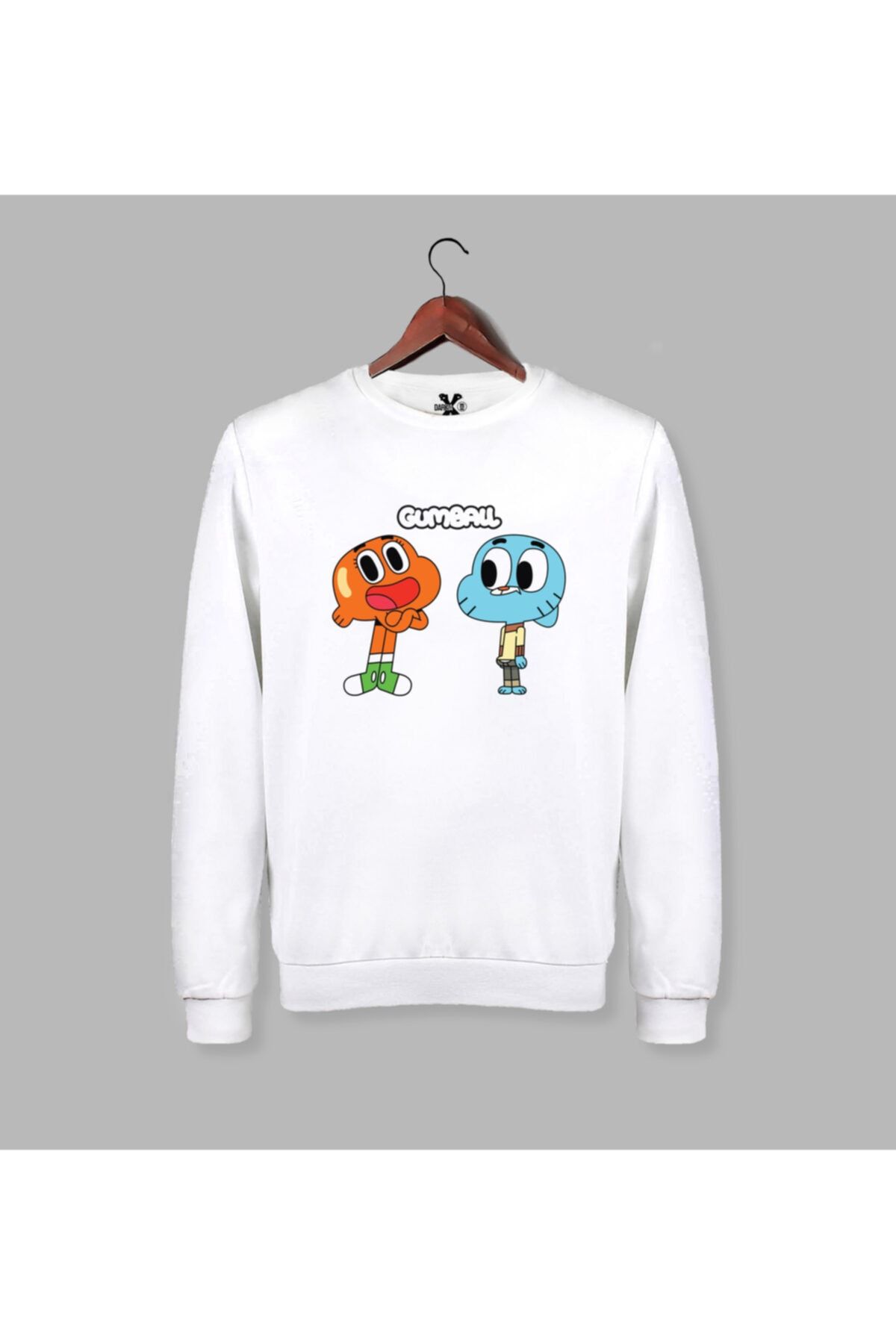 Darkia Gumball Baskılı Uzun Kollu Beyaz Sweat - Sweatshirt
