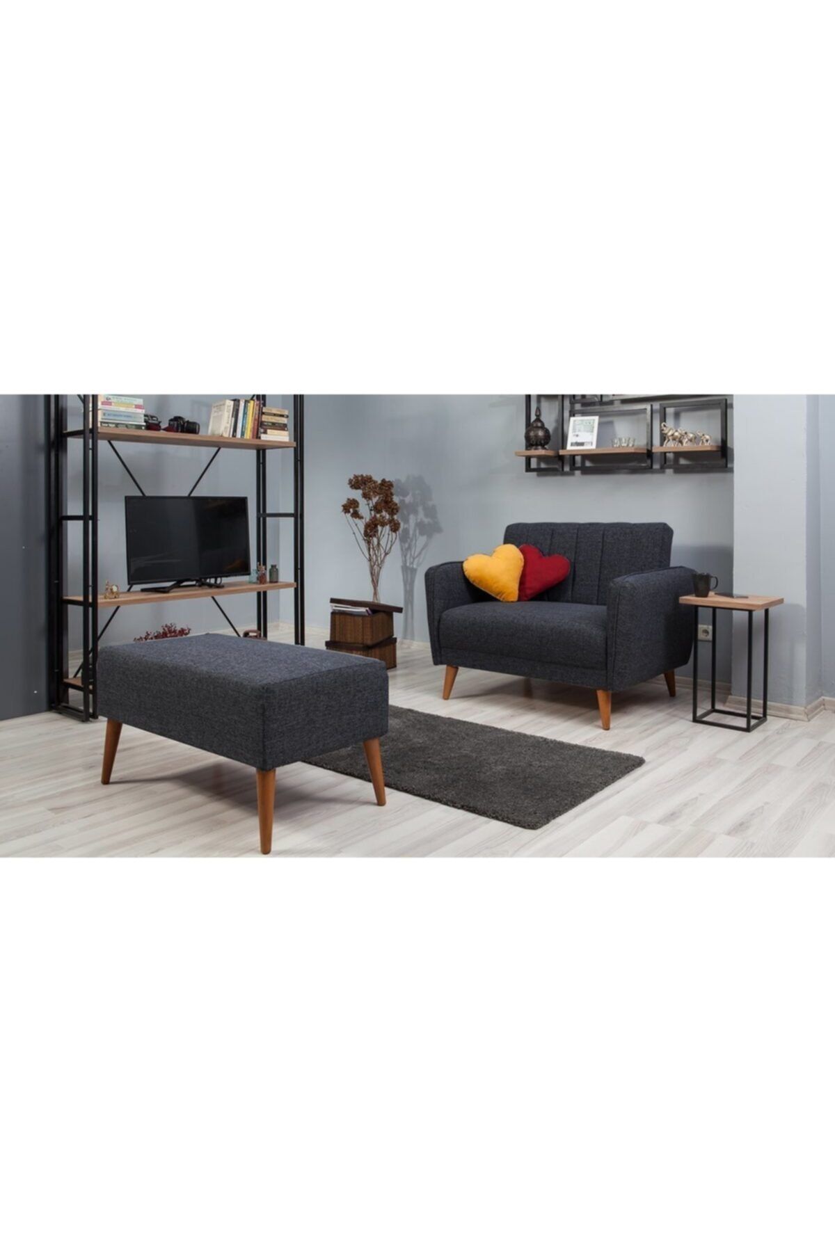 Vivense Aqua Loveseat Koltuk Antrasit