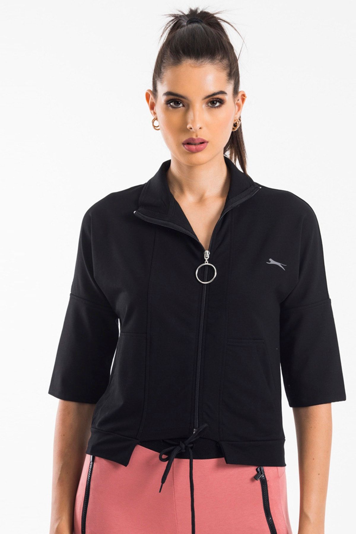 Slazenger Petra Kadın Sweatshirt Siyah St10wk024