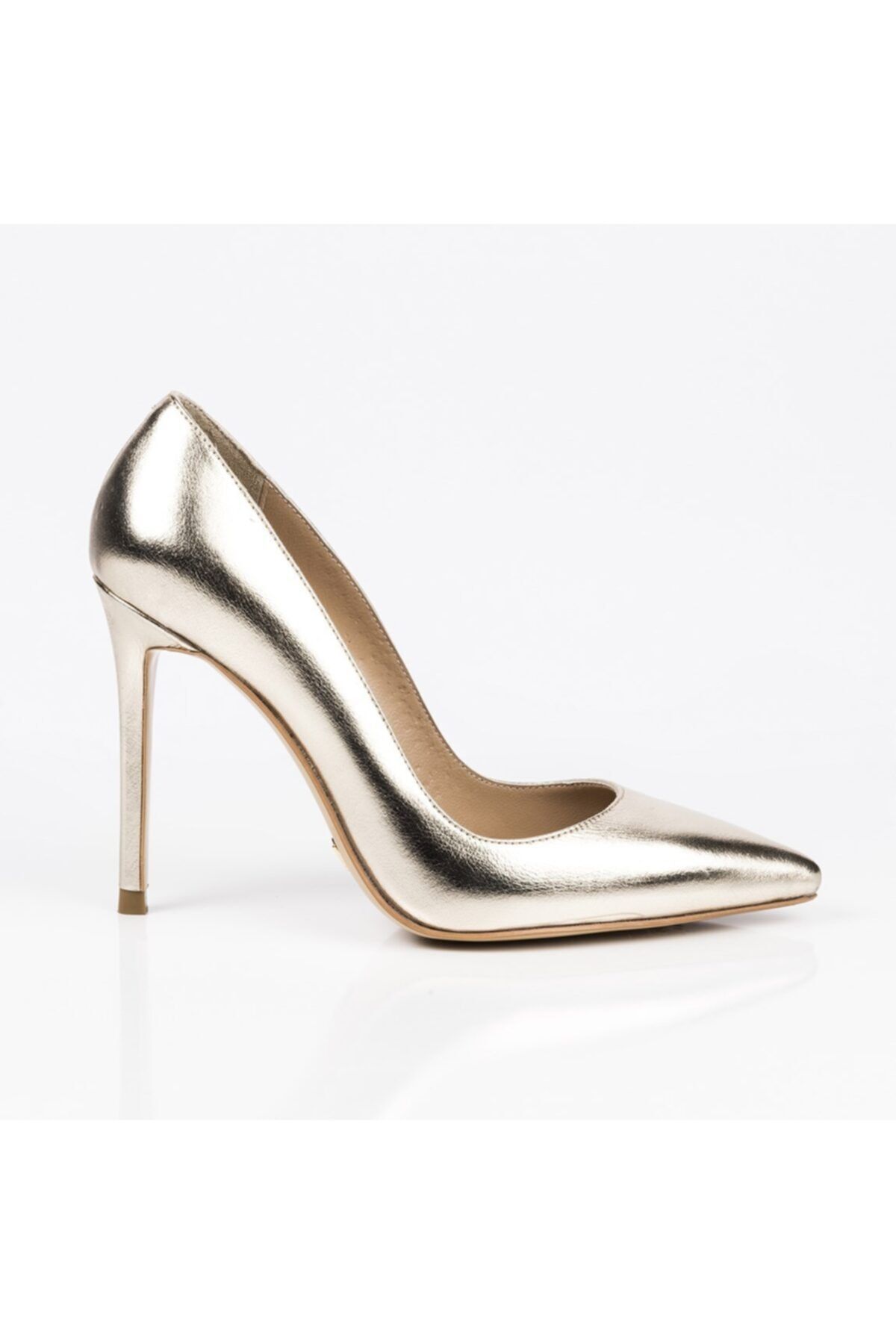 Jabotter Hemera Altın Mat Deri 10 Cm Stiletto