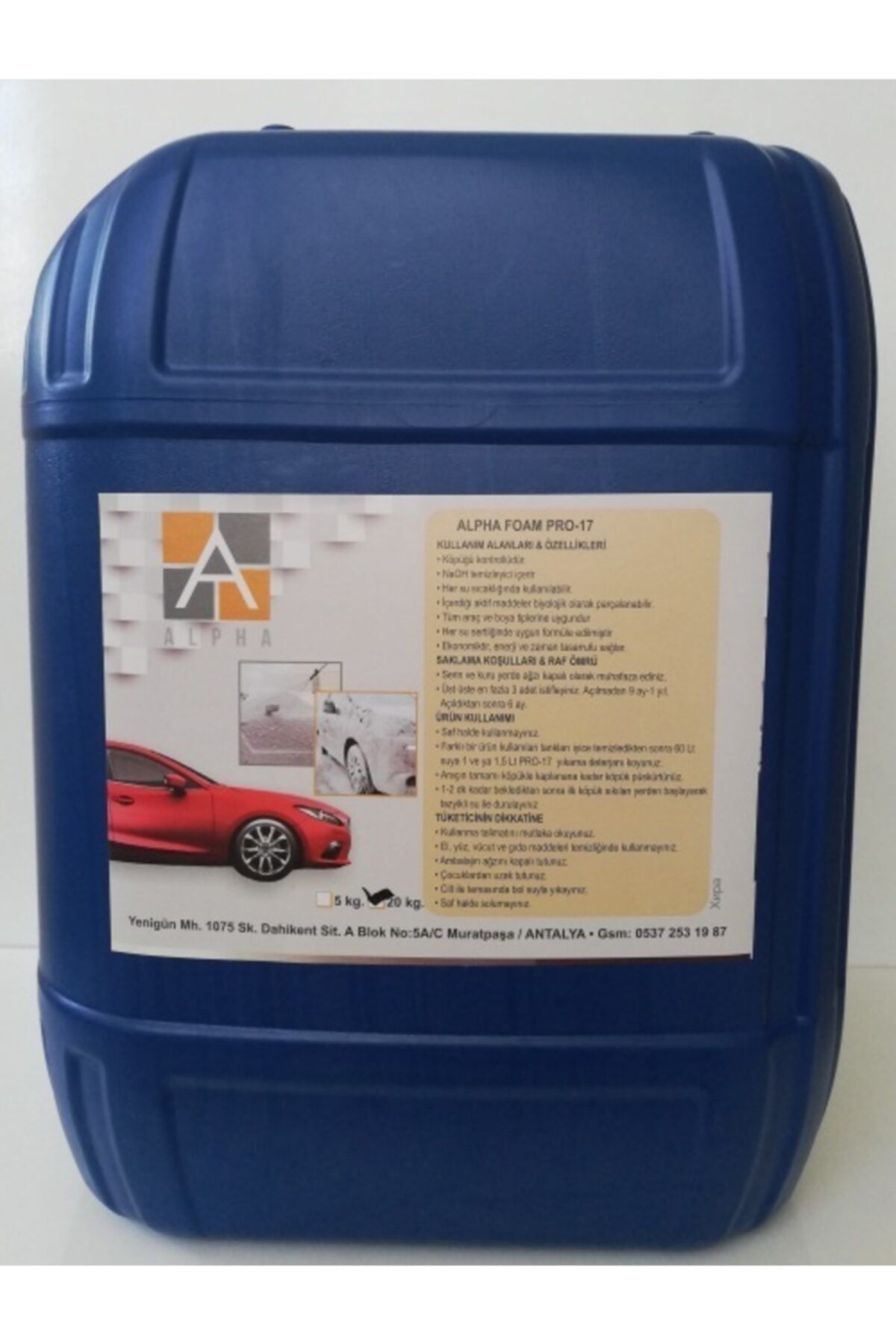 Alpha Fırçasız Oto Şampuan Cilalı - Köpük 20 Kg. Pro-17