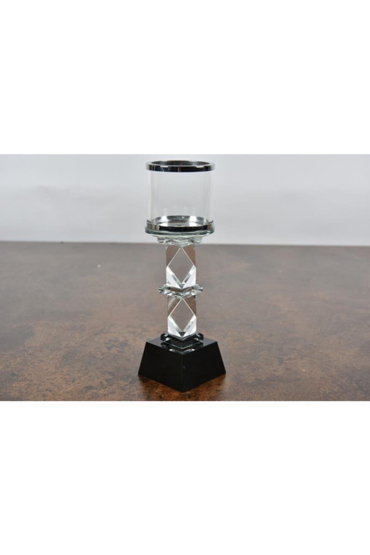 SETABIANCA Setabıanca Shıne Cubes Camlı Şamdan-s 22*7 Cm