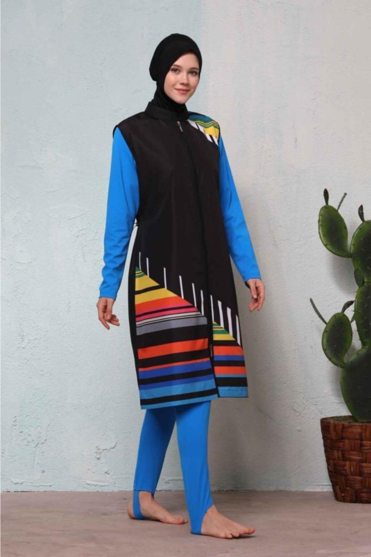 Haşema Tesettür Mayo Dicle 2019 Yaz Yeni Sezon Tam Boy Tesettür Mayo (Dicle)