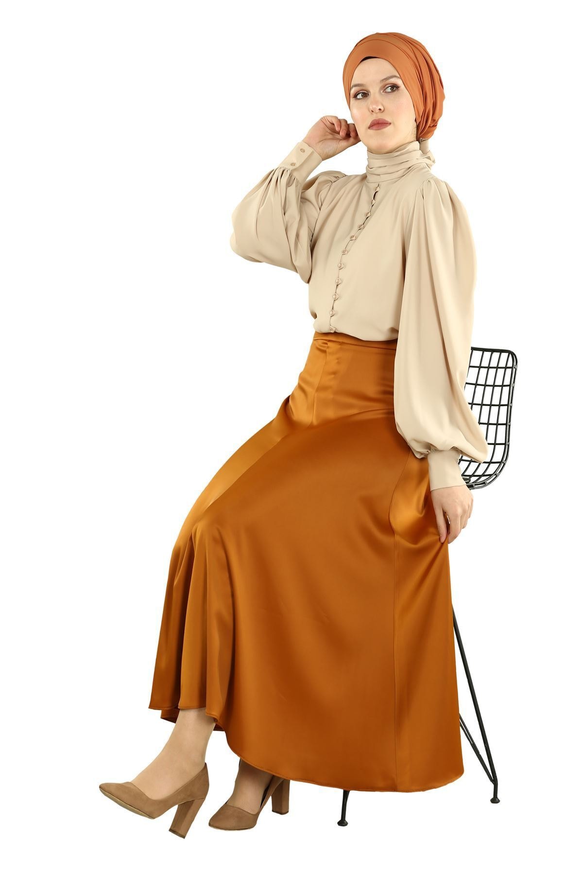 TUĞRA CENTER Tugra 4075 Saten Çan Etek