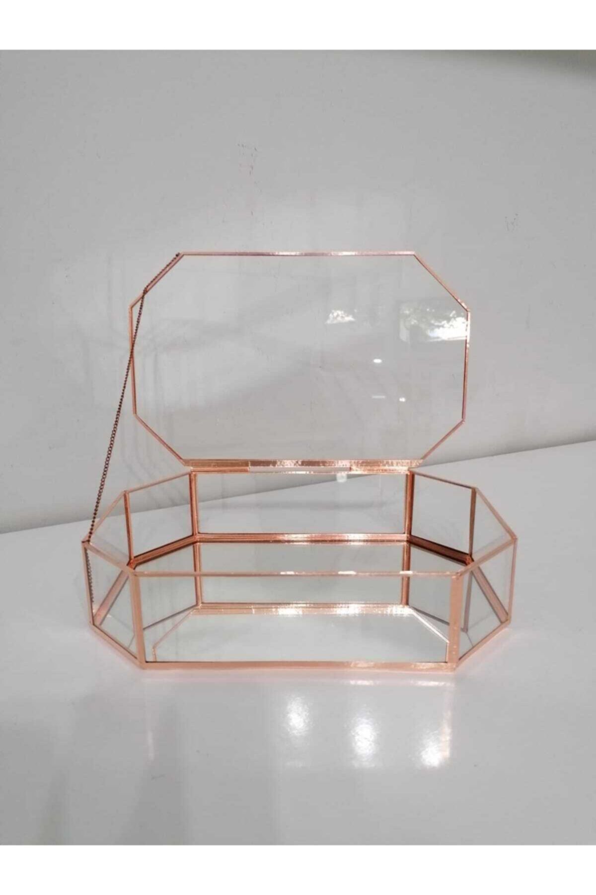 RESİTAL 20x15x5 Cam Seffaf Geometrik Kutu 0006