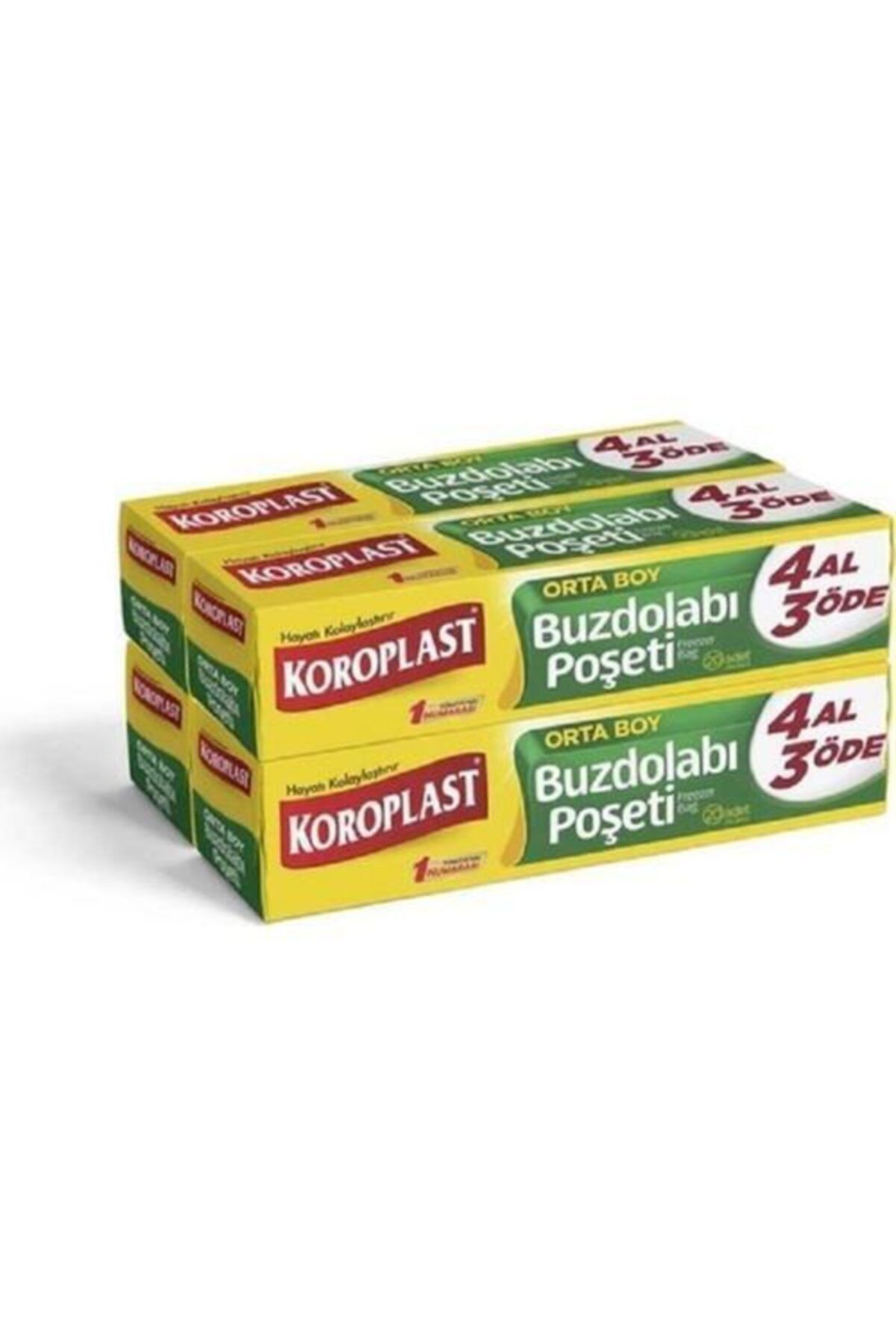 Koroplast Orta Boy 20'li Buzdolabı Poşeti 4 Adet