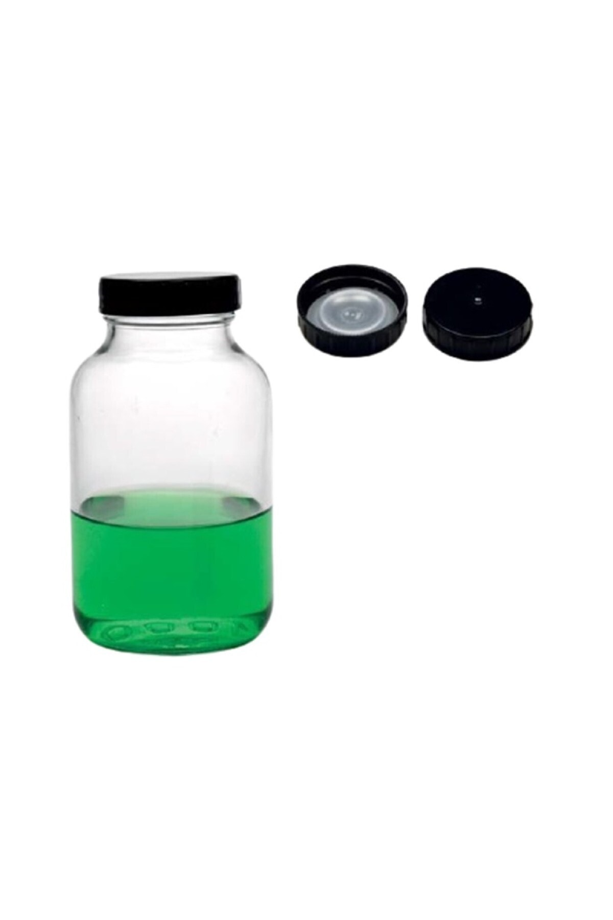 ISOLAB 061.10.250 Şişe - Geniş Boyunlu - Nötr Cam - Şeffaf - 250 Ml - Gl 55 (10 Adet)