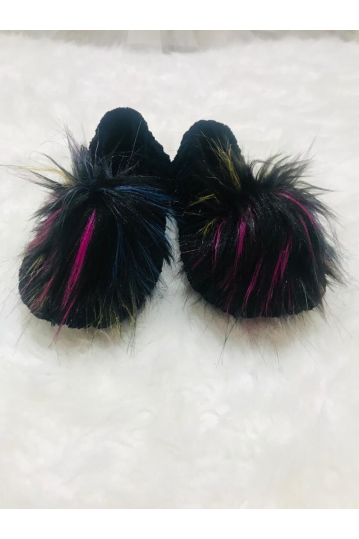 MİLA GİYİM VE AKSESUAR Kadın El Işciliği Örgü Detaylı Keçe Tabanlı Panduf Ev Botu