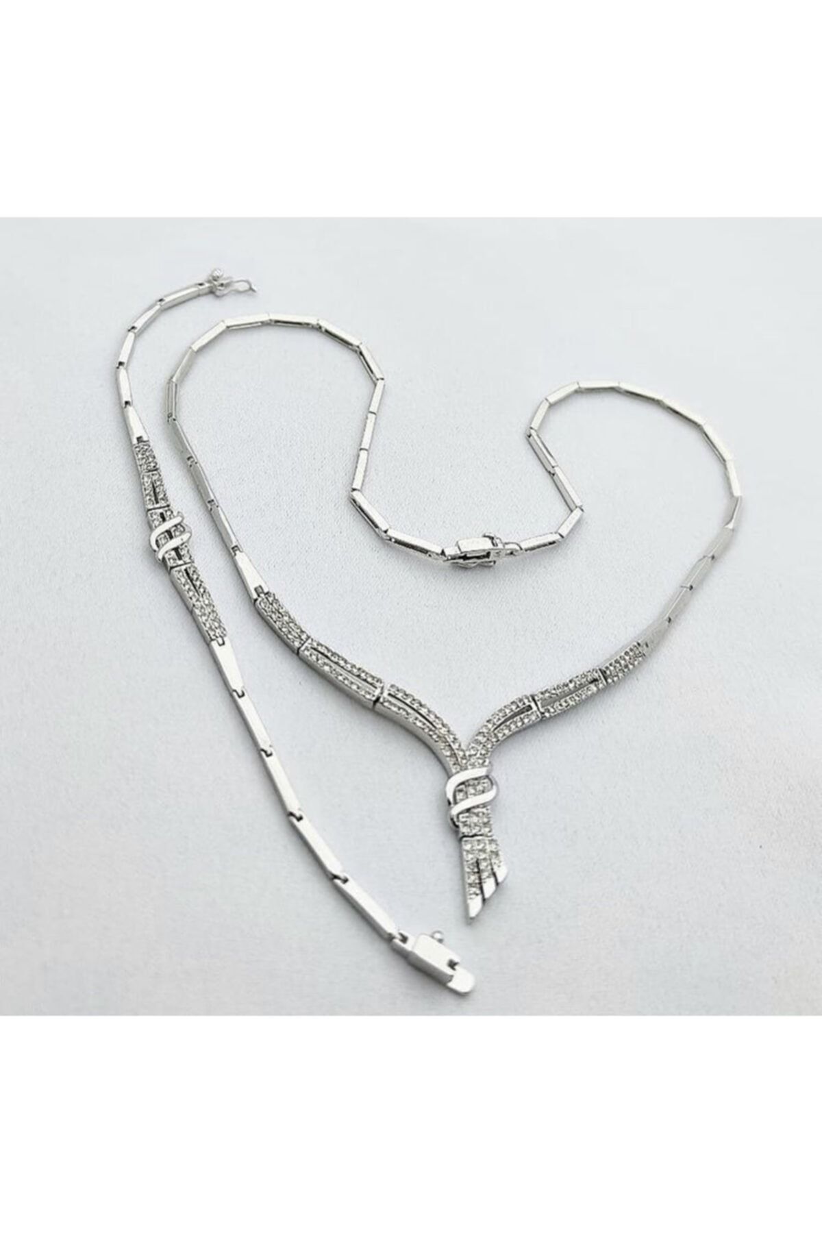 EuroGold Rodyum Kaplama Zirkon Set