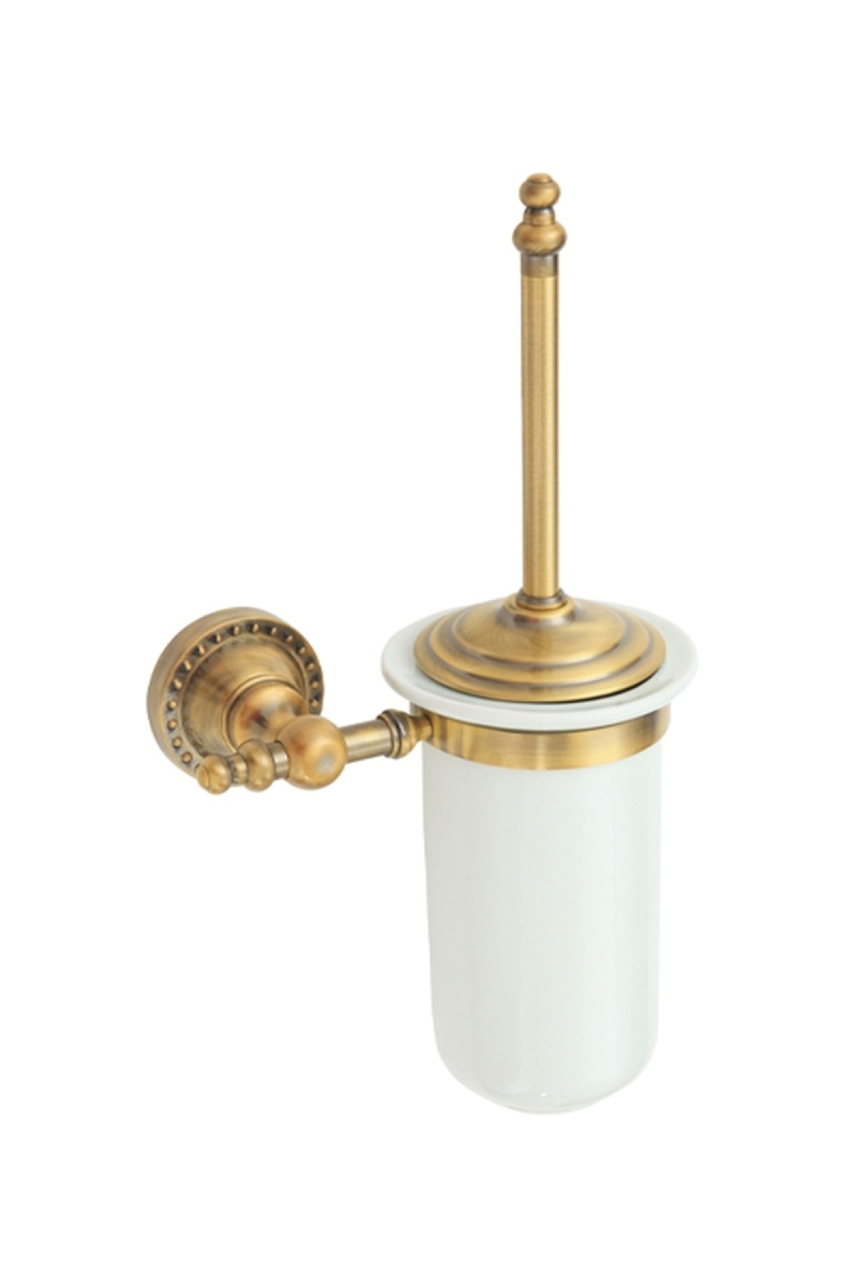 COMFORTBANYO Ottoman Eskitme-antique Montajlı Pirinç-porselen Klozet Fırçalık 6205