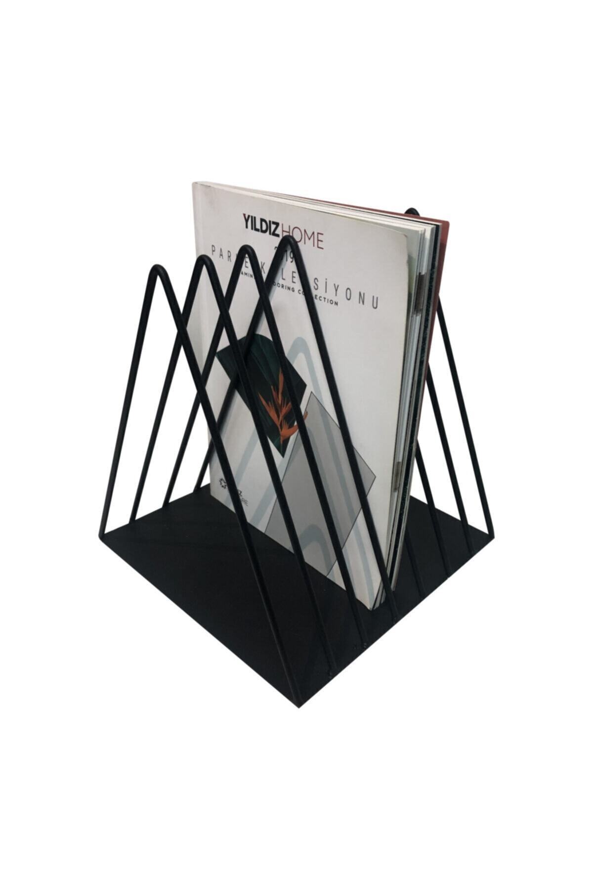 Wess Dizayn Metal Üçgen Dergilik, Plaklık, Gazetelik 7 ‘li Sac Raf Wd43s