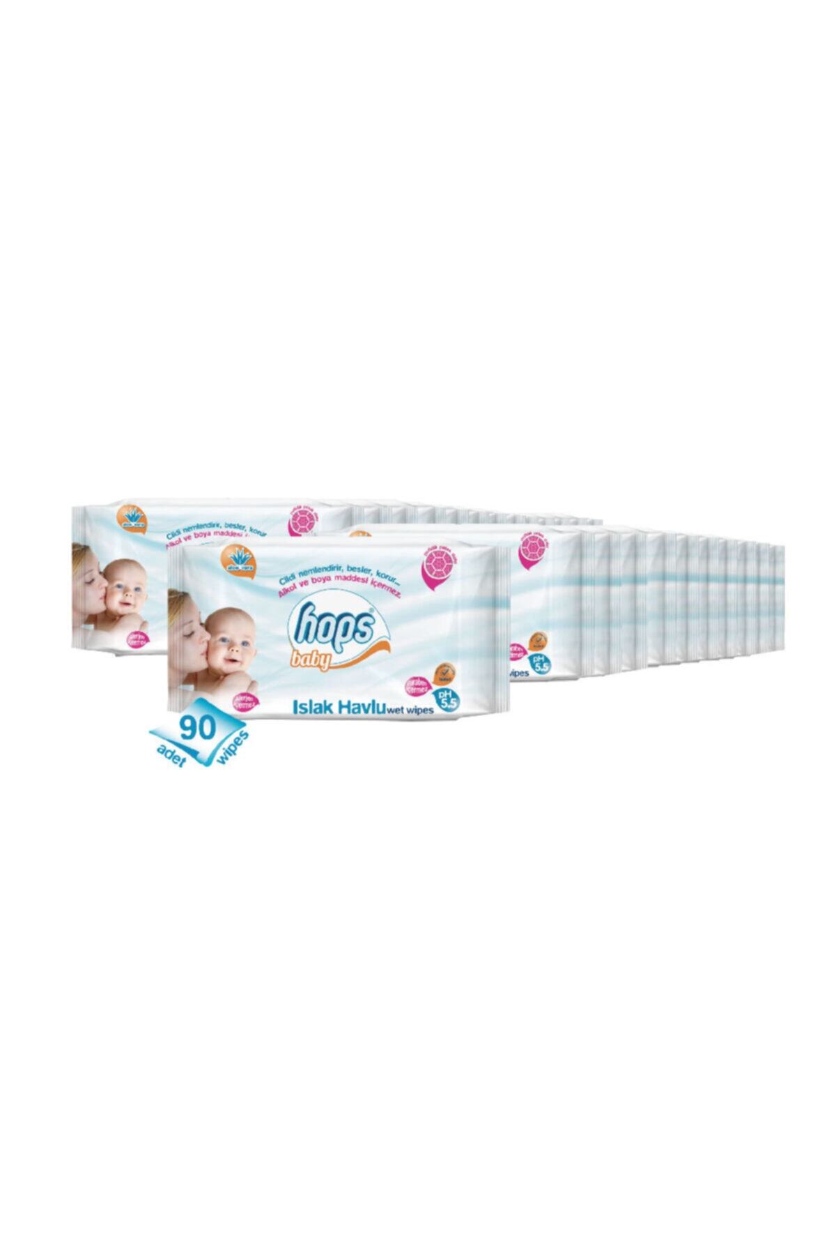 Hops Baby Islak Havlu (90'LI X 24 ADET)
