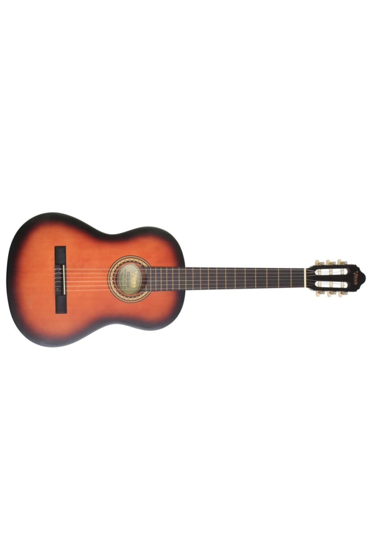 VALENCIA Kahverengi Sunburst Klasik Gitar Vc204csb