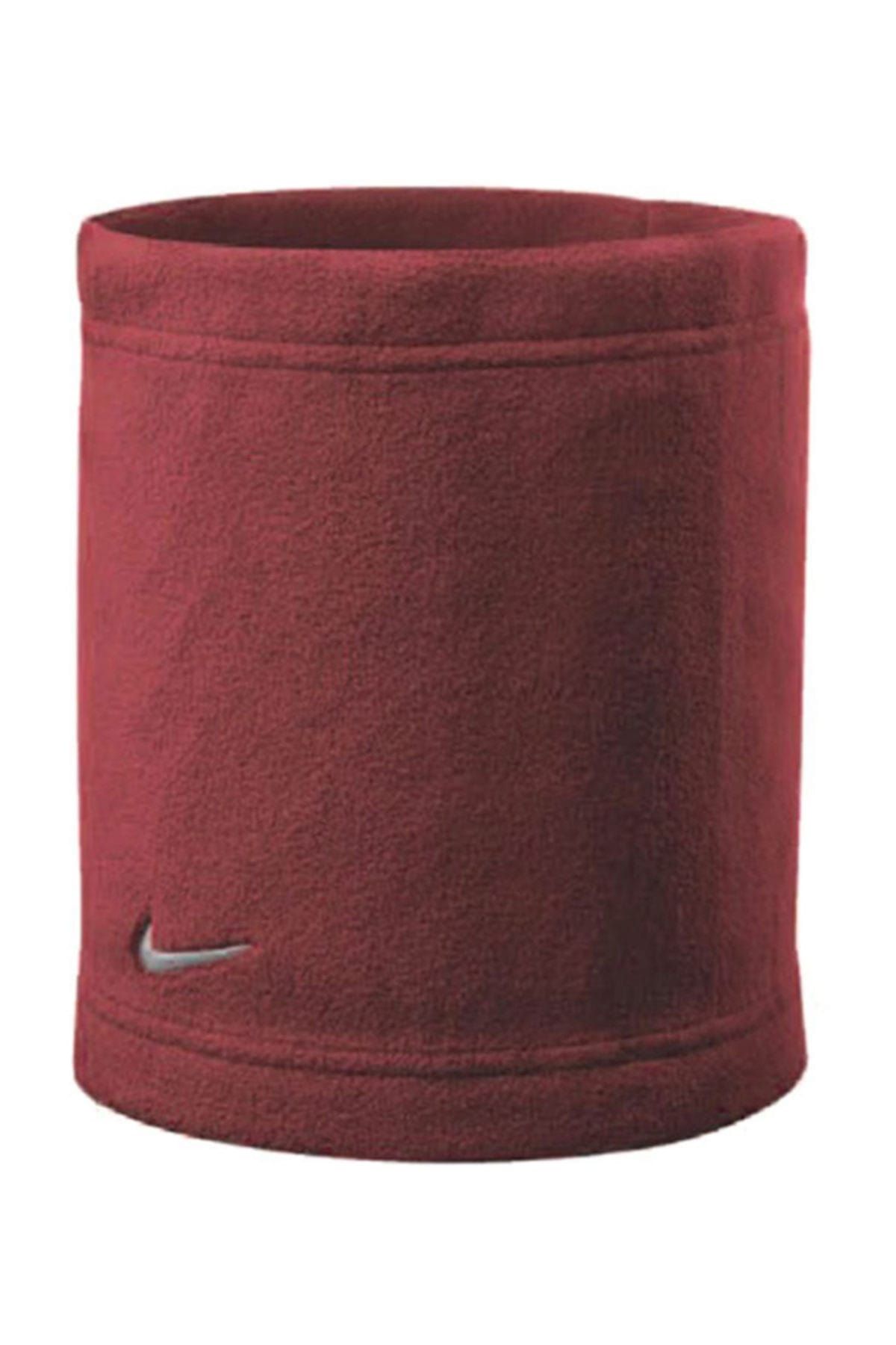 Nike Basic Logolu Bordo Polarlı Atkı