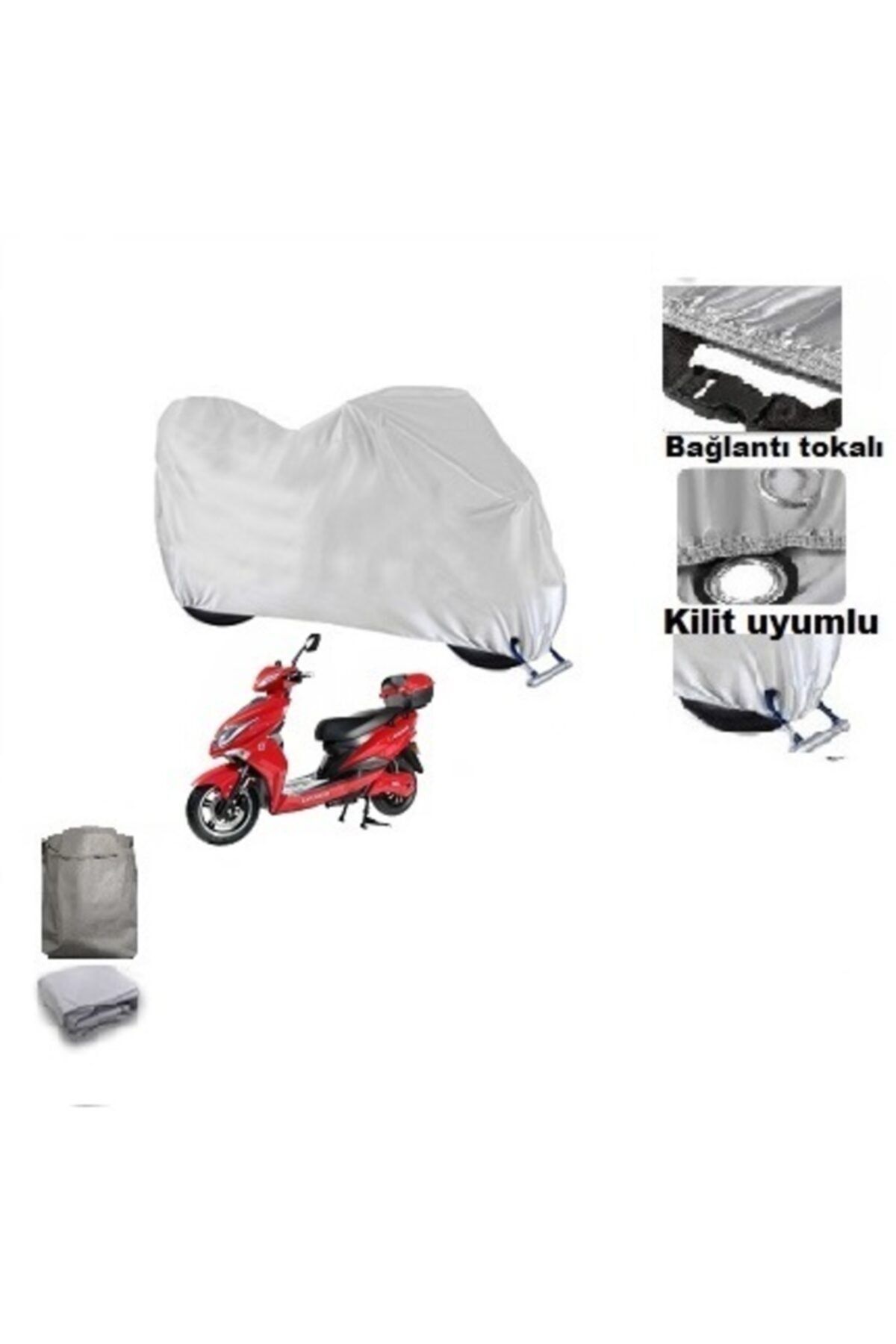 wovex Arora 50cc Model Arka Çanta Topcase Uyumlu Motosiklet Brandası