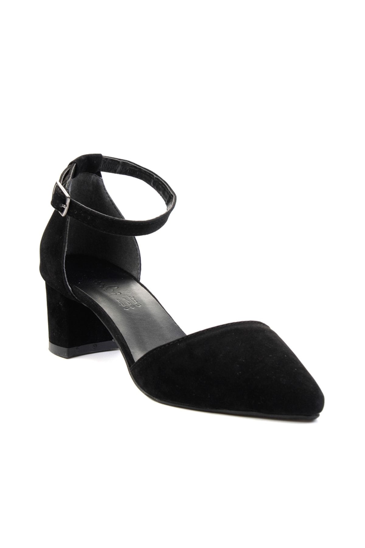 Siyah Süet Kadın Klasik Topuklu Ayakkabı K01503720072