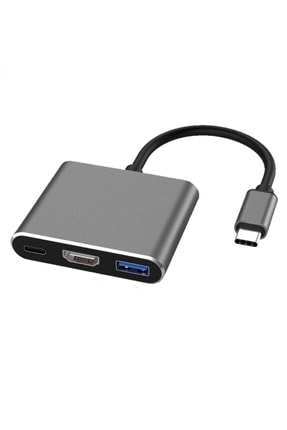 3 In 1 Hdmı Usb Type C Usb 3.0 Macbook Çevirici Adaptör Image 1