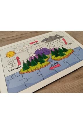 Suyun Döngüsü Eğitici Renkli Puzzle 29 Cm * 19 Cm Image 0