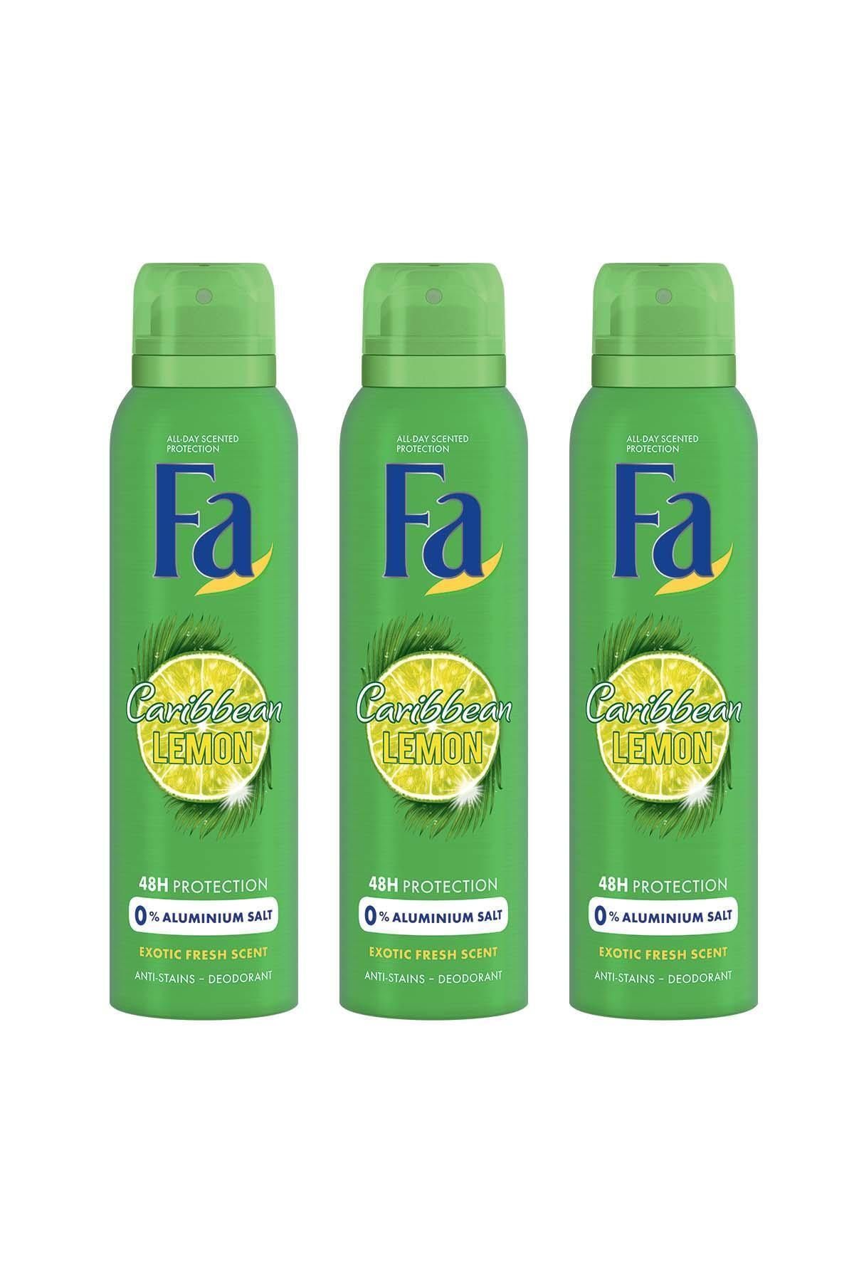 Fa Carribean Lemon Deospray 150 ml X 3 Adet