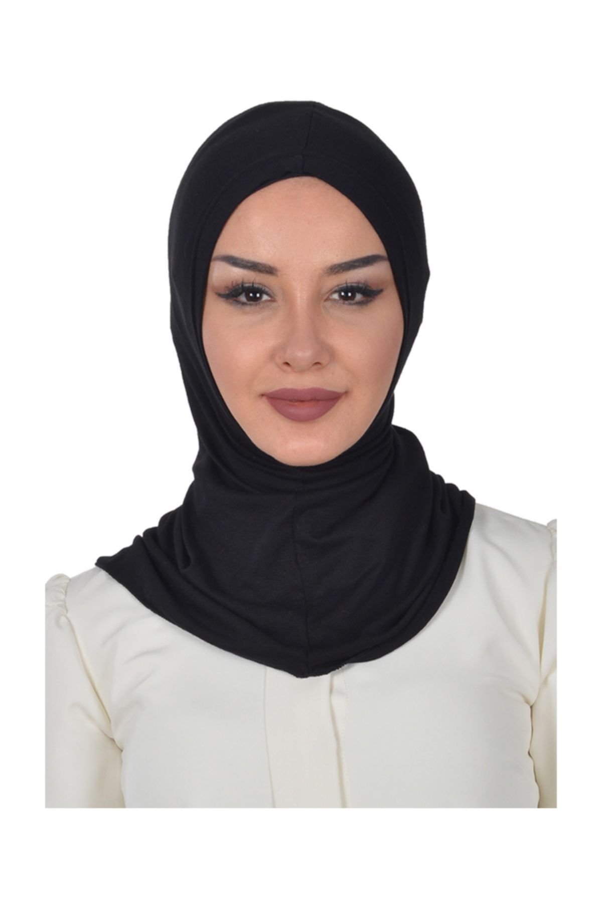 Ayşe Tasarım Kadın Siyah Eşarp İç Bone