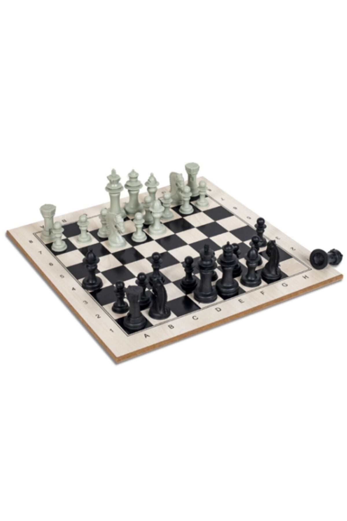 Elif İş Eğitimi Ahşap Zeminli Satranç Takımı 32cm