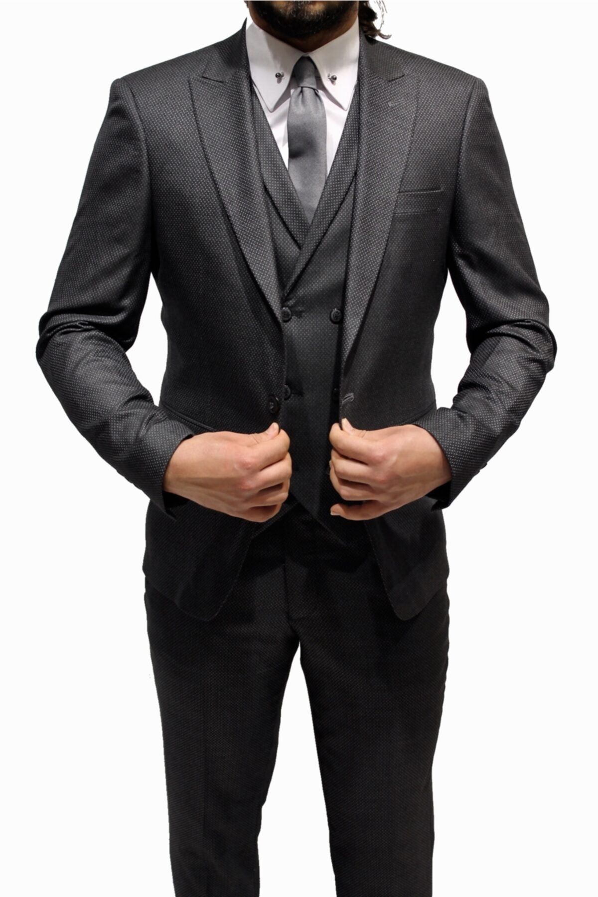 WESEN Erkek Füme Slim Fit Takım Elbise