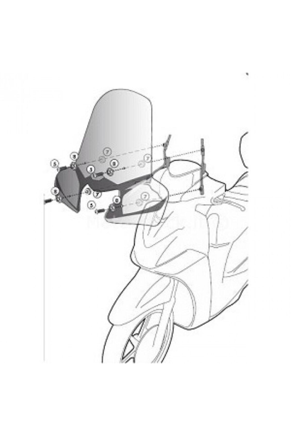 Givi Gıvı A5608a Pıaggıo Vespa Prımavera-sprınt 50-125-150 (14-20) Rüzgar Siperlik Bağlantısı