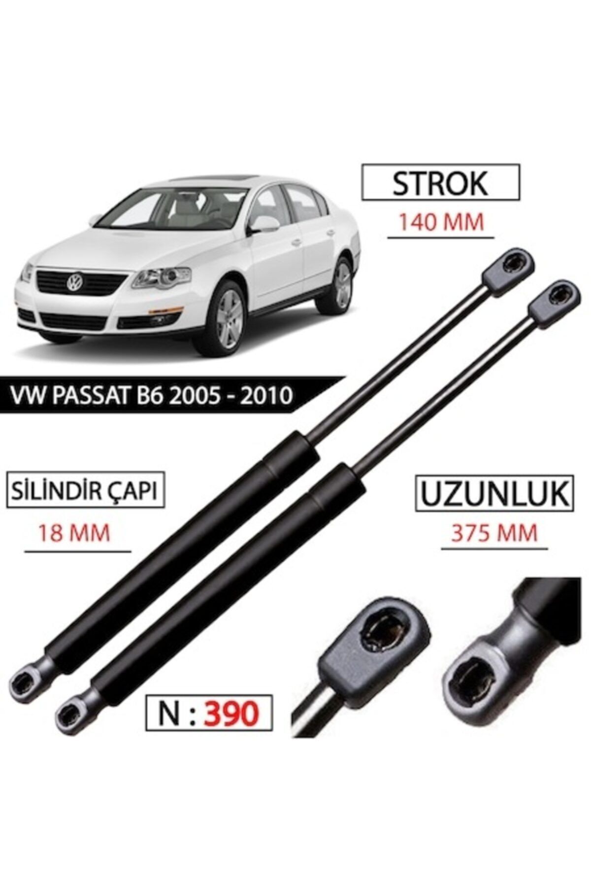 Favori Auto Parts Passat B6 Sedan Arka Bagaj Amortisörü 2005-2010 Takım 2 Adet