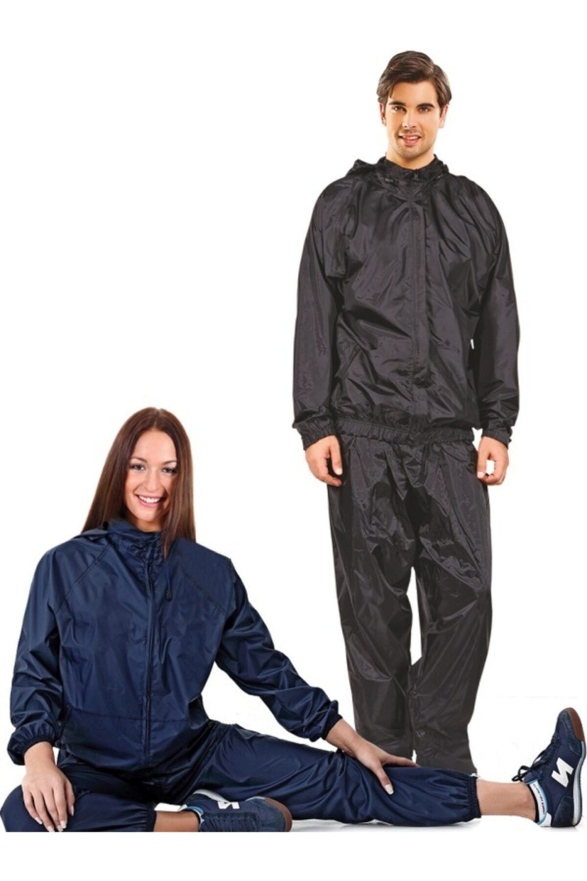 TERMAL Unisex Siyah Sauna Eşofman Takımı