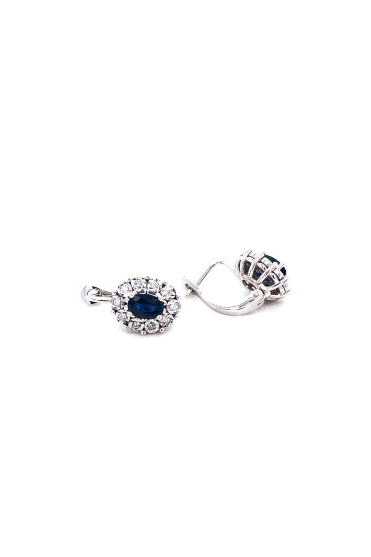 Kirkor Kevork Kara Pırlanta Safir Küpe 5.00 gr 0.14 ct