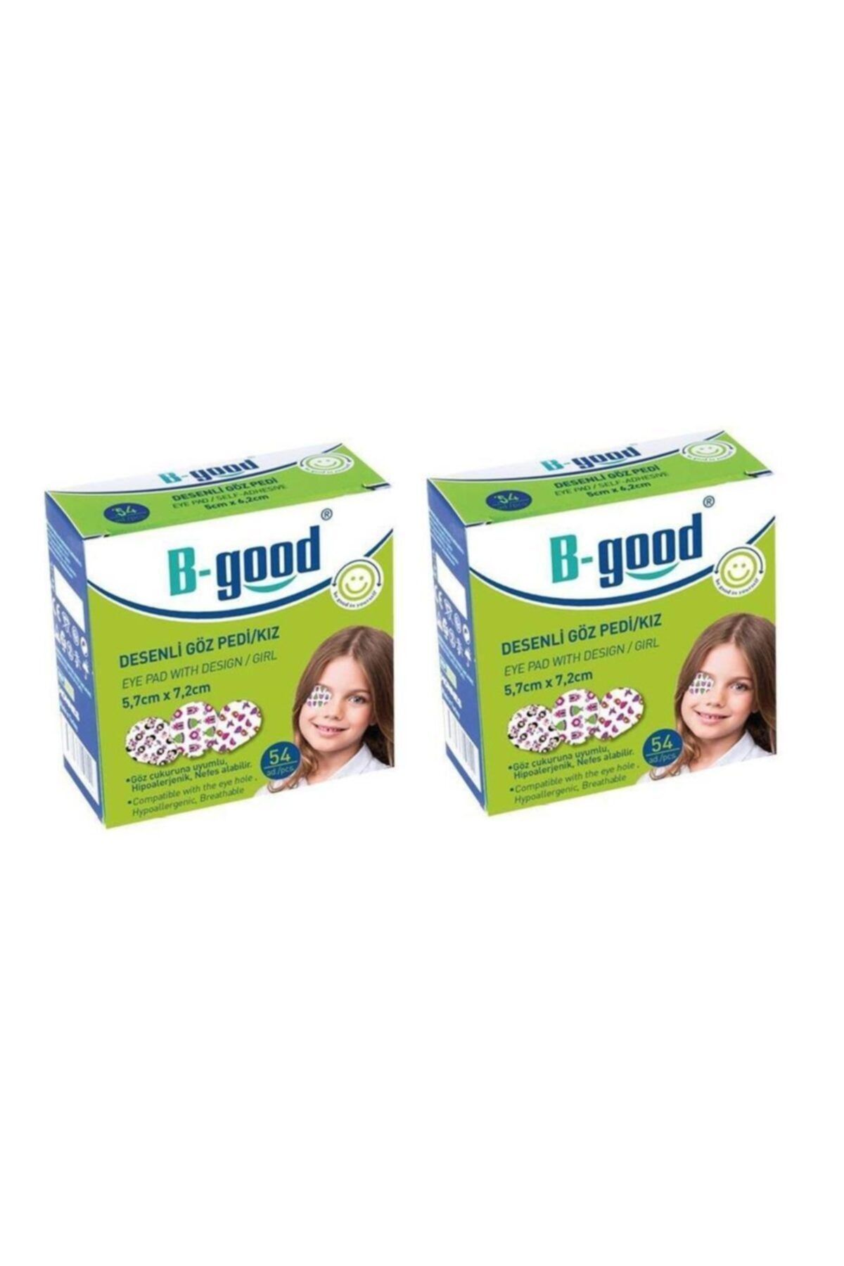 BGOOD Desenli Göz Kapama Bandı Kız 54 Adet 2 Paket