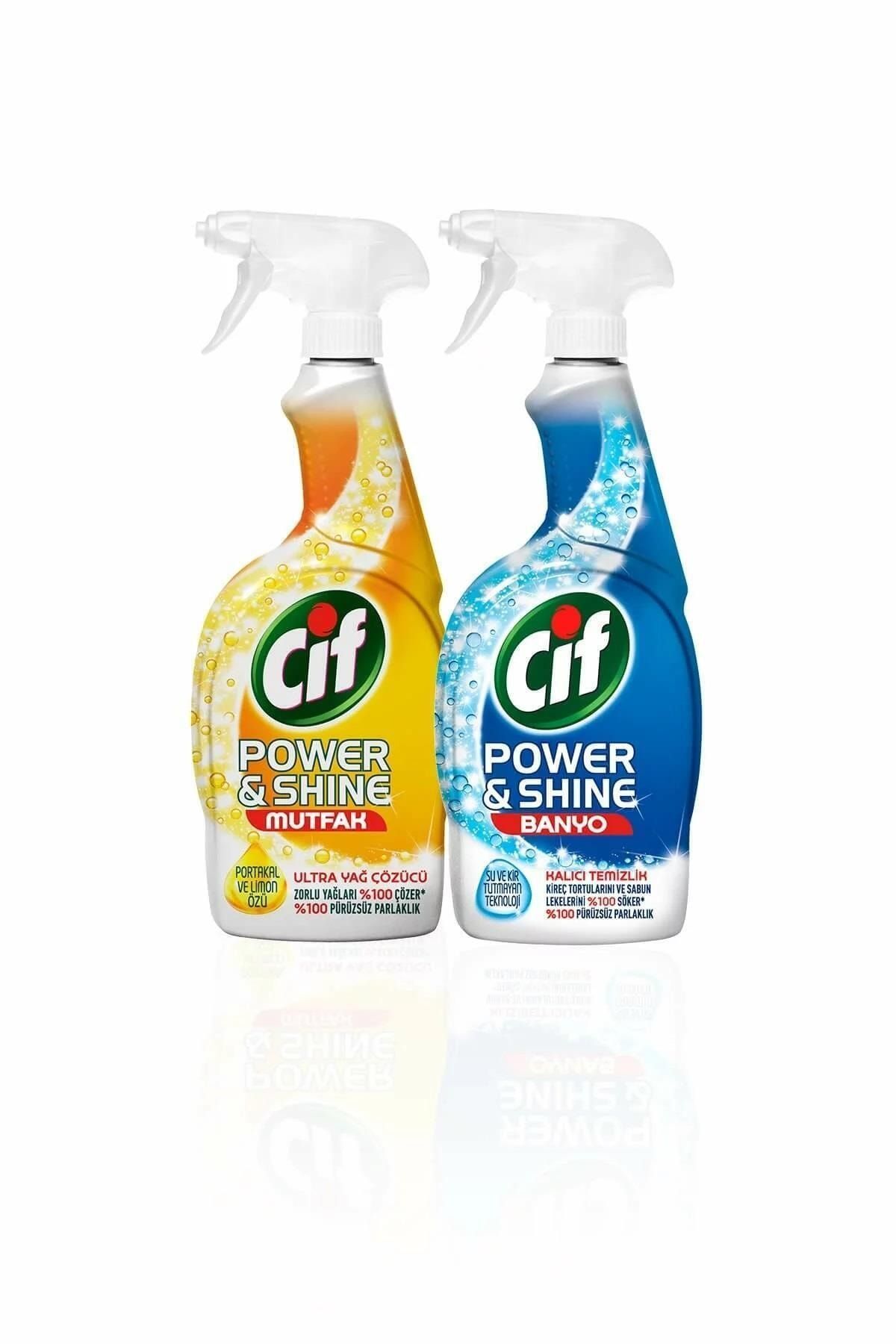 Cif Sprey Power & Shine Mutfak 750 ml + Banyo 750 ml