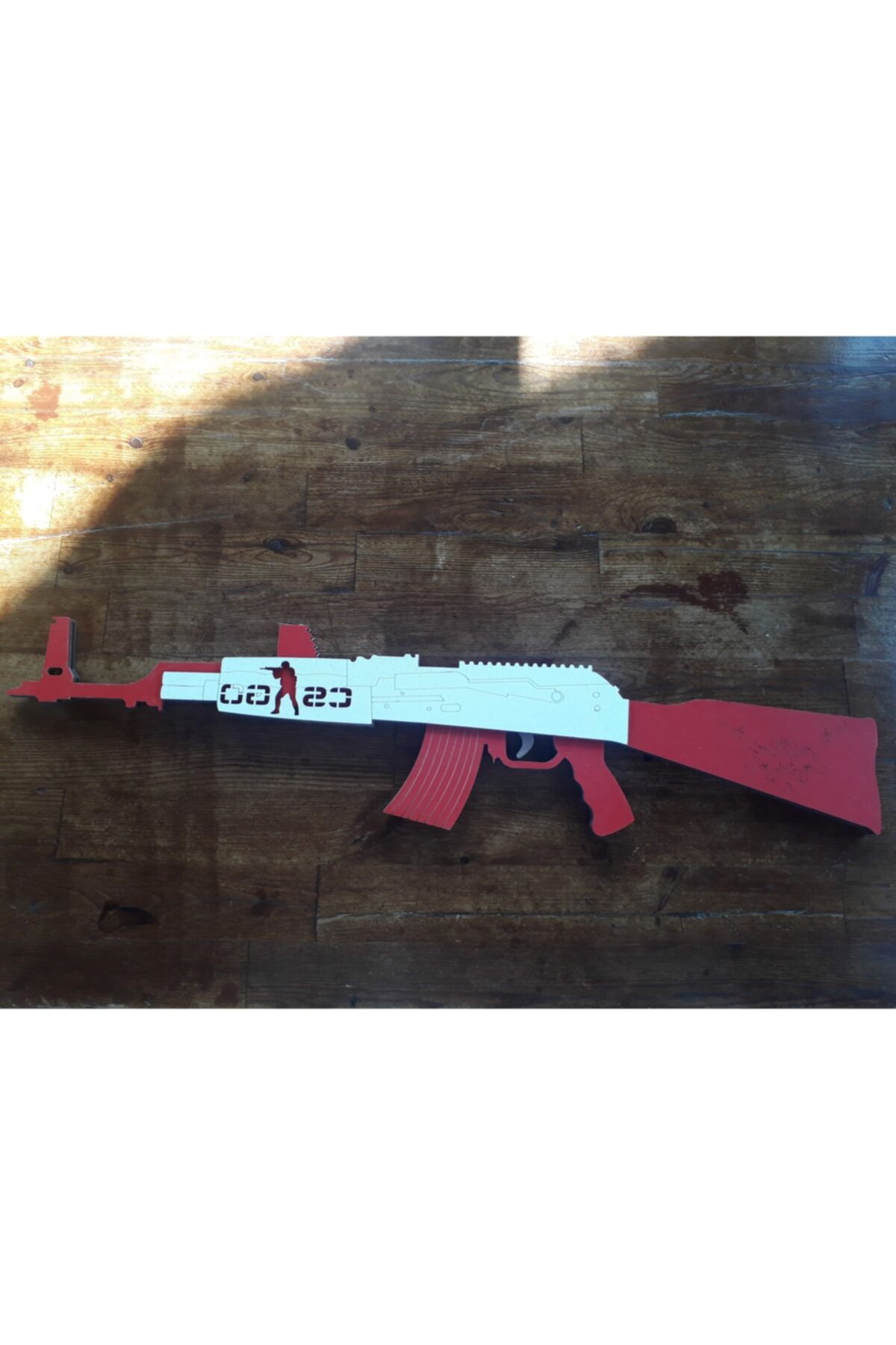 İlim Ahşap Ahşap 4 Lastik Atar Cs Go Tüfek(65cm)