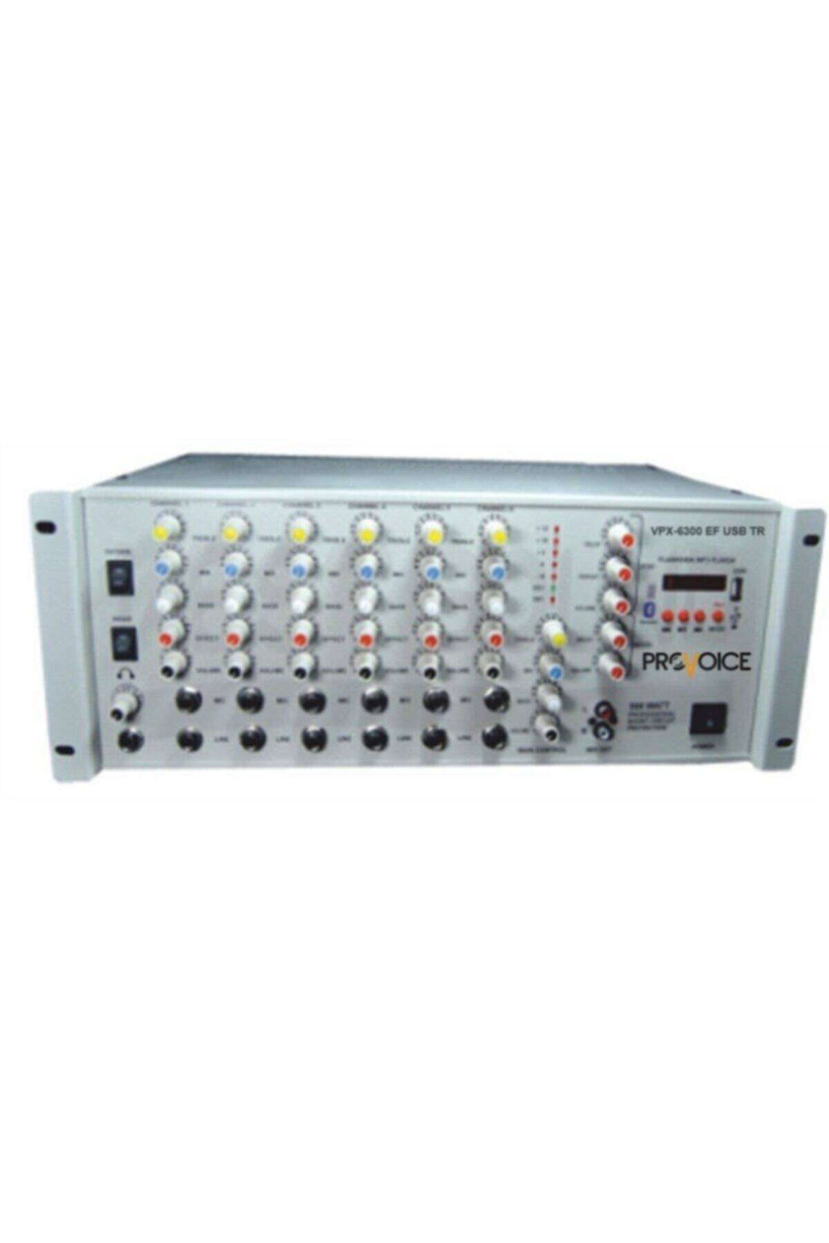 Provoice Vpx-6300 Ef Usb Tr 6 Kanal 300w Trafolu Efektli Anfili Mikser