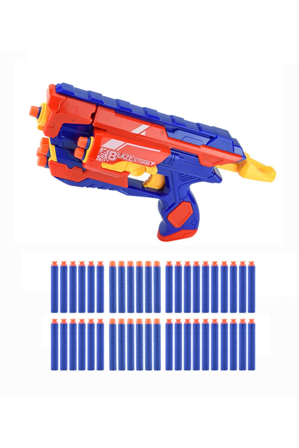 elife Es6161 M Stor Blaze Nerf Stil Yumuşak Sünger Mermi Fırlatan Nişancı 3 Oyuncak Silah 34 Mermili