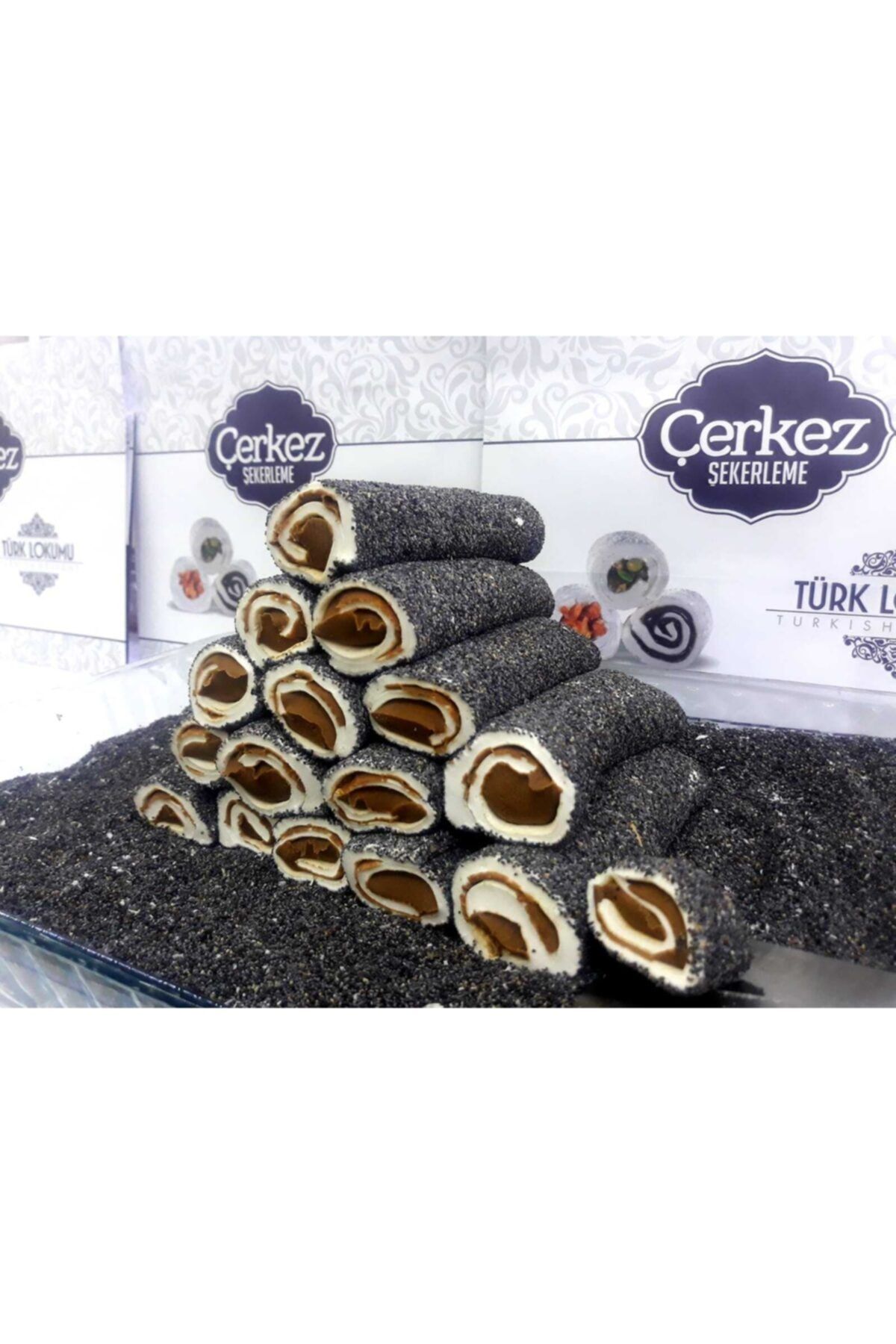 Çerkez Şekerleme Haşhaşlı Afyon Lokumu 1kg