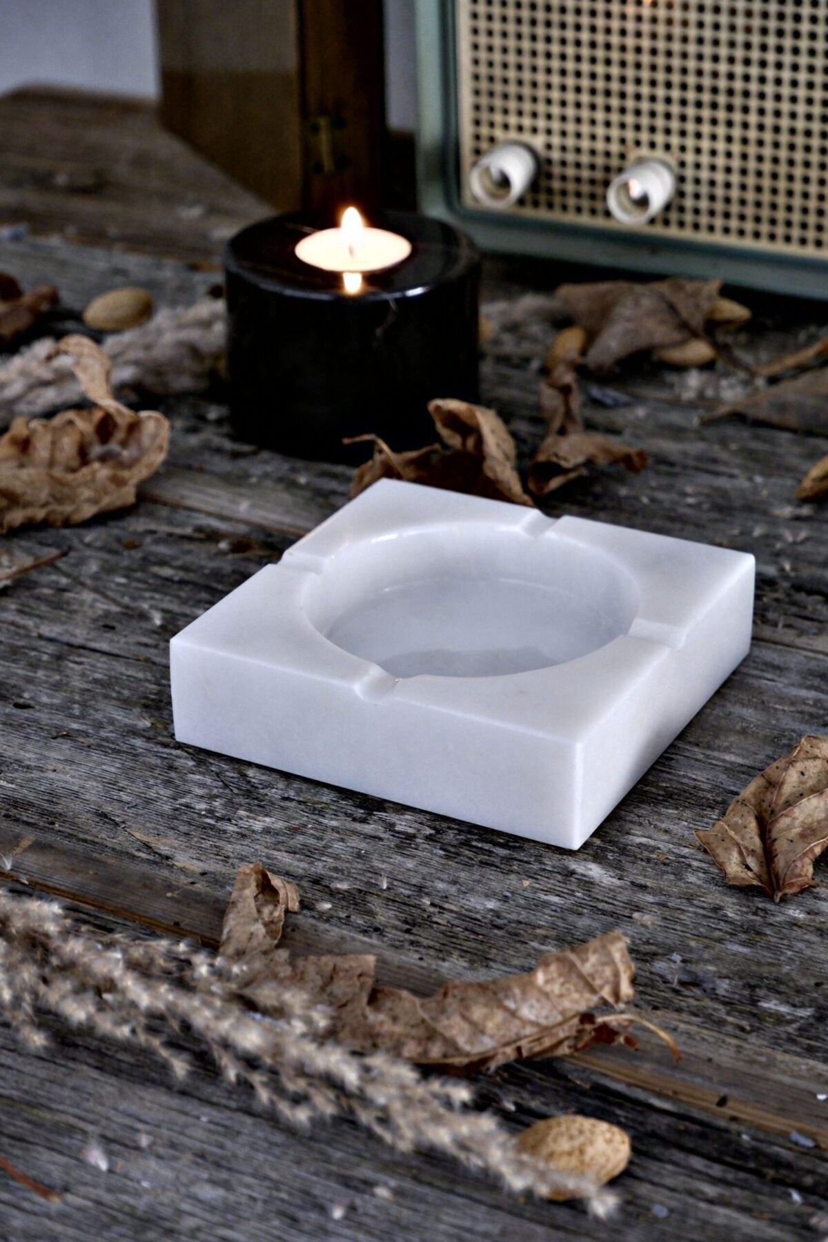 Voodo Concept Beyaz Kare Kül Tablası 3x12x12 cm