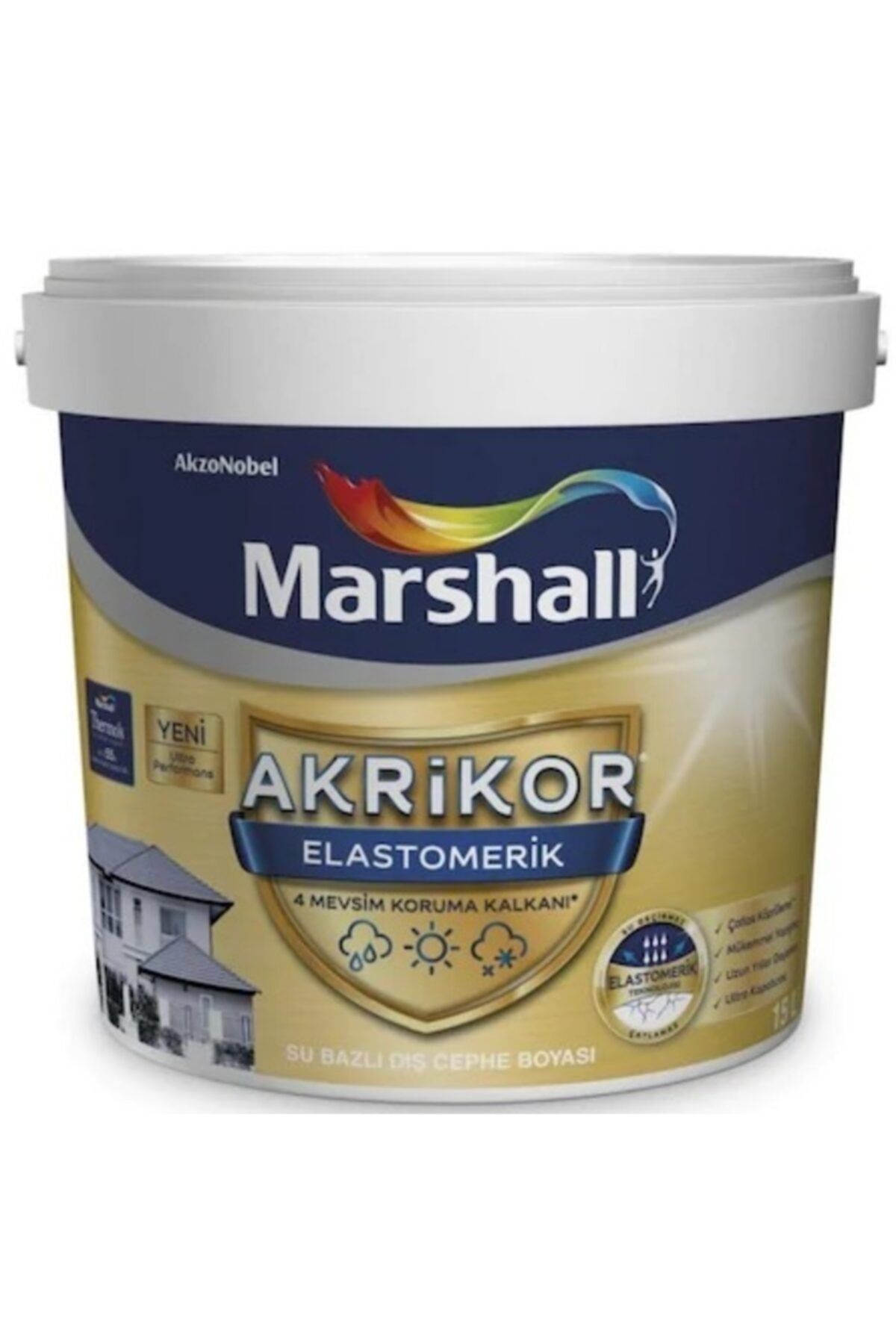Marshall Akrikor Elastomerik Dış Cephe Boyası S8 15 Lt