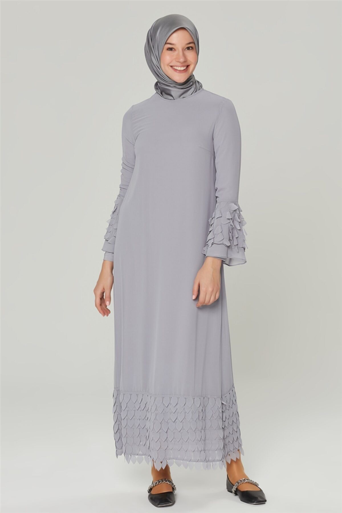 Armine Kadın Gri Elbise 20ya3308