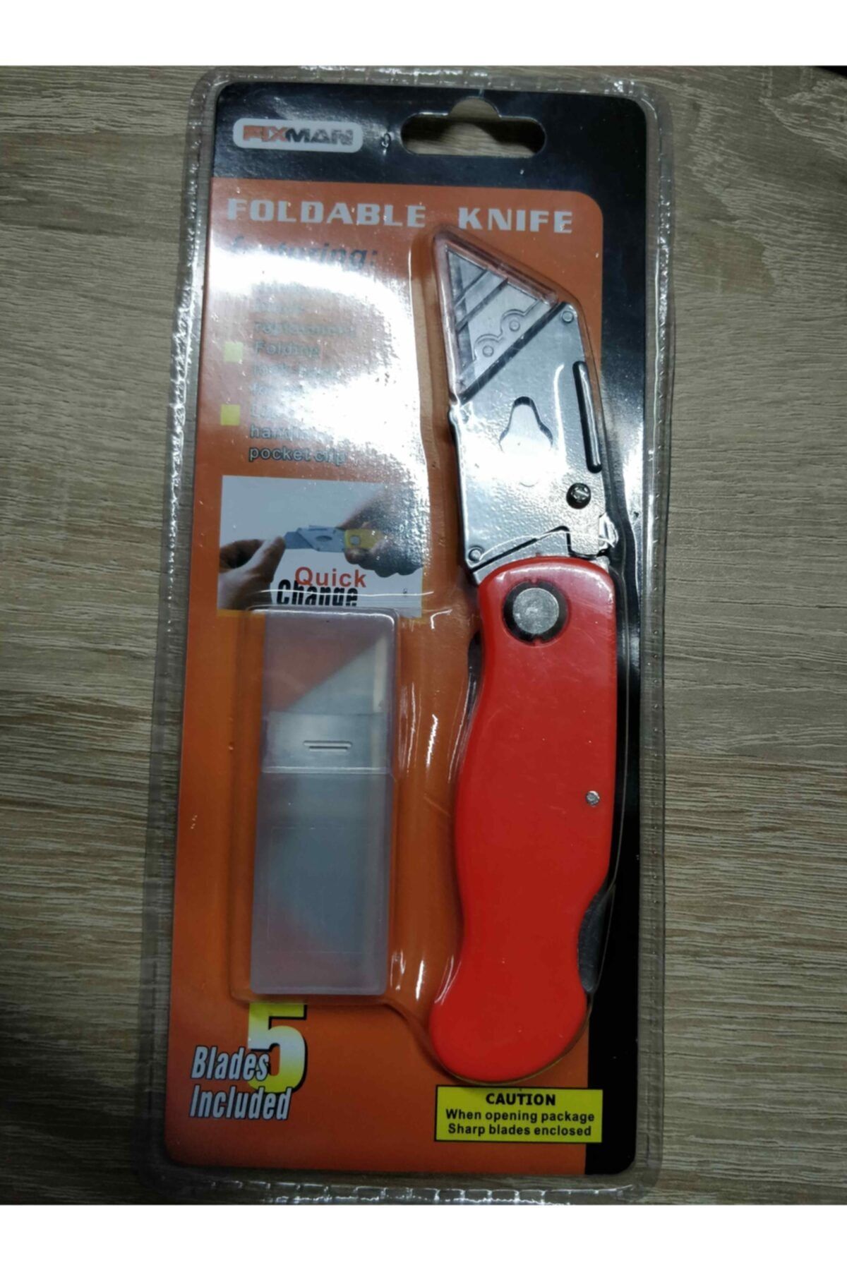 Fixman 5 Bıçaklı Çok Amaçlı Katlanabilir Falçata Halı Alçıpan Falçatası