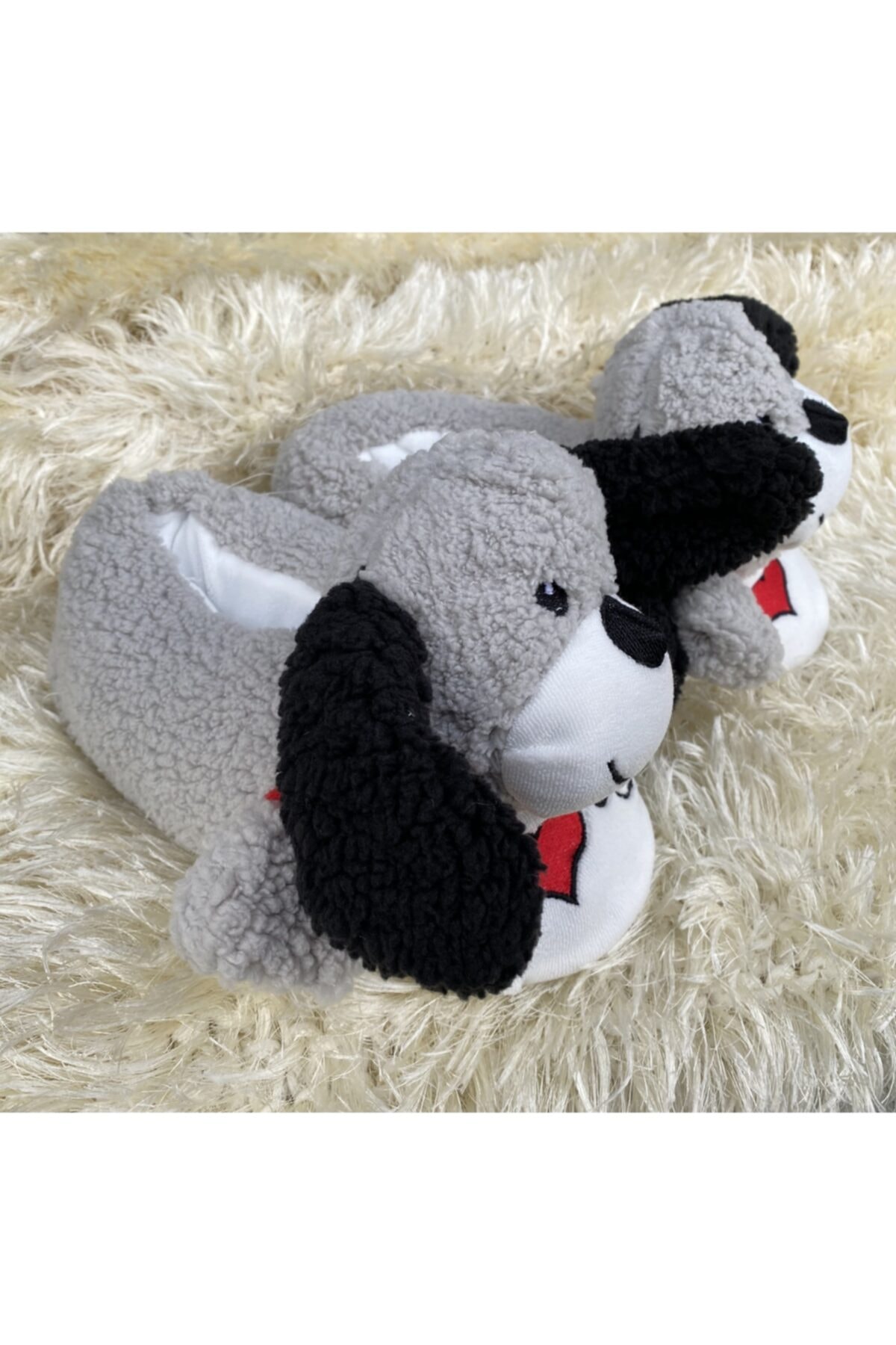 İNCİM AYAKKABI Unisex Gri İncim Köpek Panduf